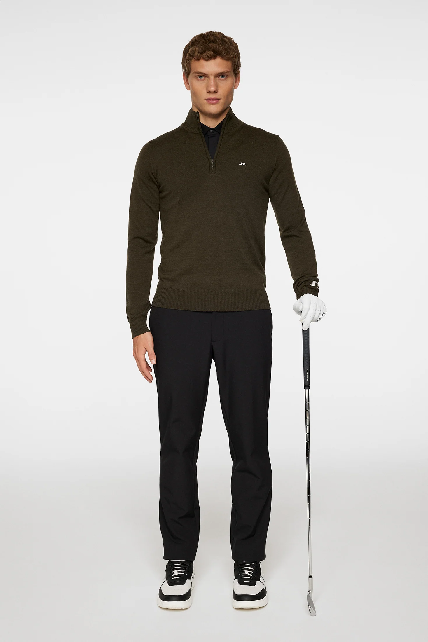 Kian Zipped Sweater / Forest Green - Image 4