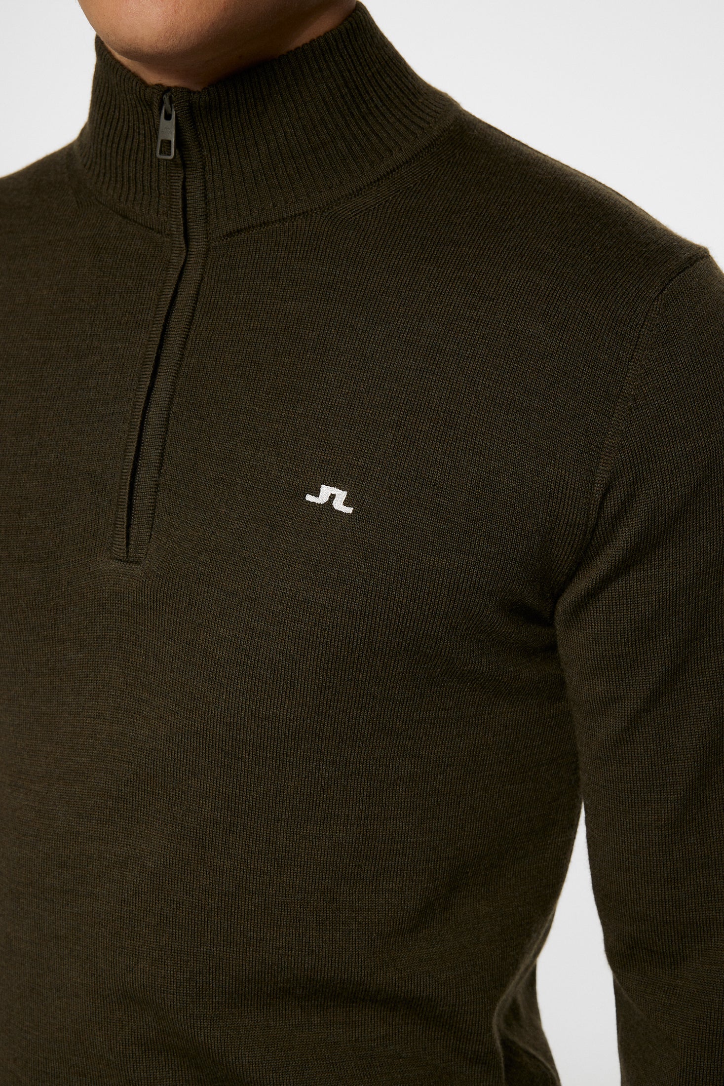 Kian Zipped Sweater / Forest Green - Image 6