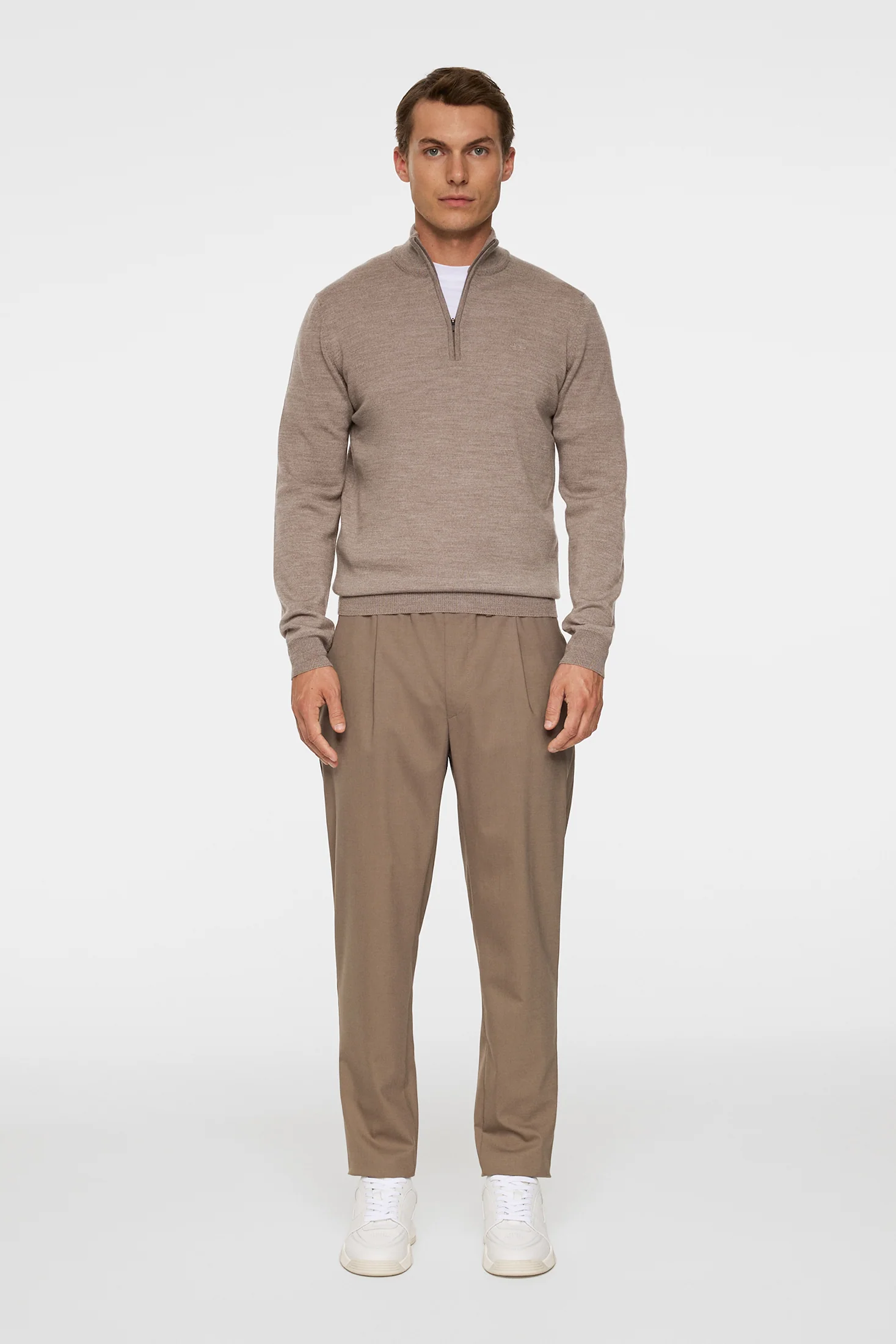 Kiyan Merino Quarter Zip / Brindle Melange - Image 4