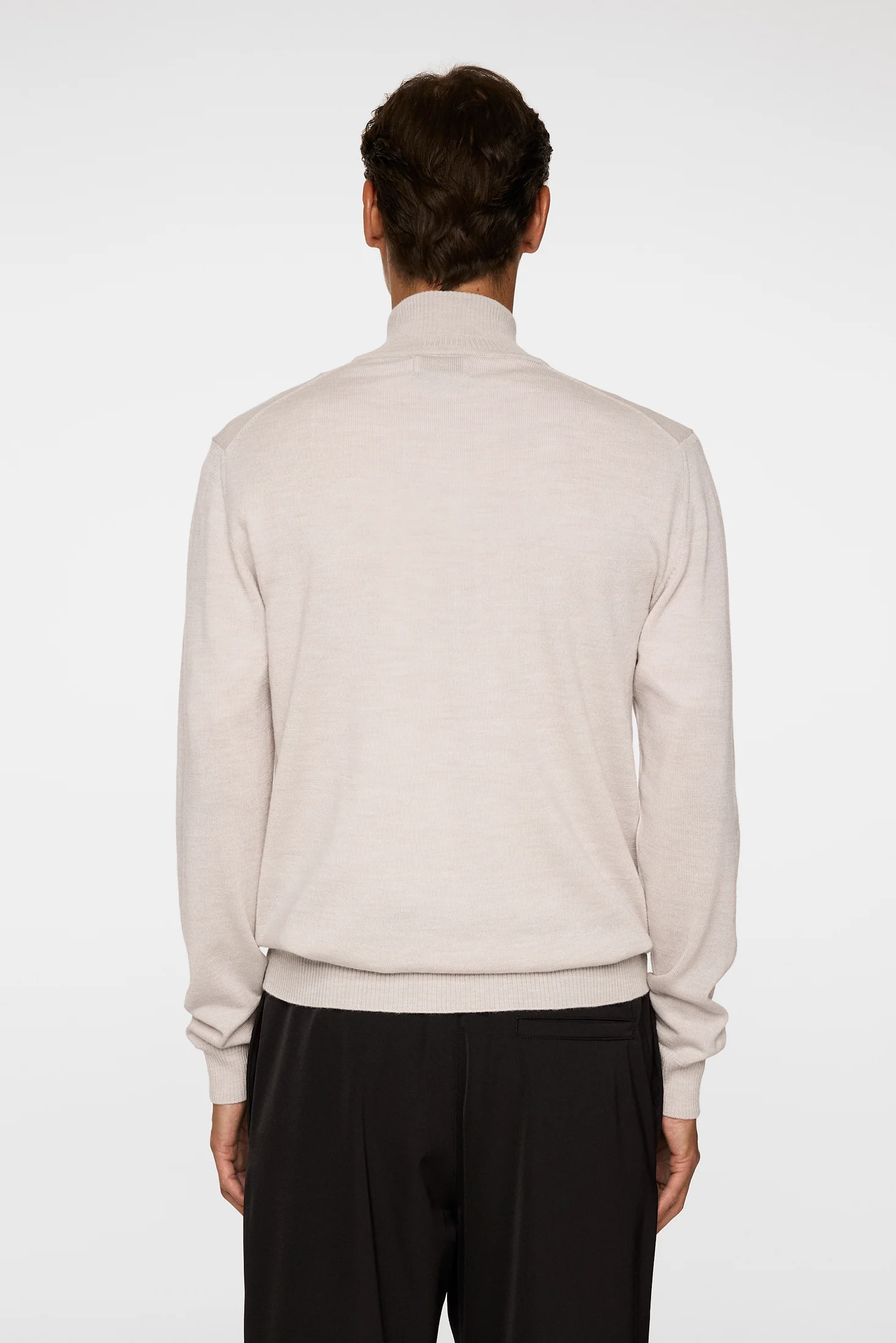 Kiyan Merino Quarter Zip / Moonbeam Melange - Image 3