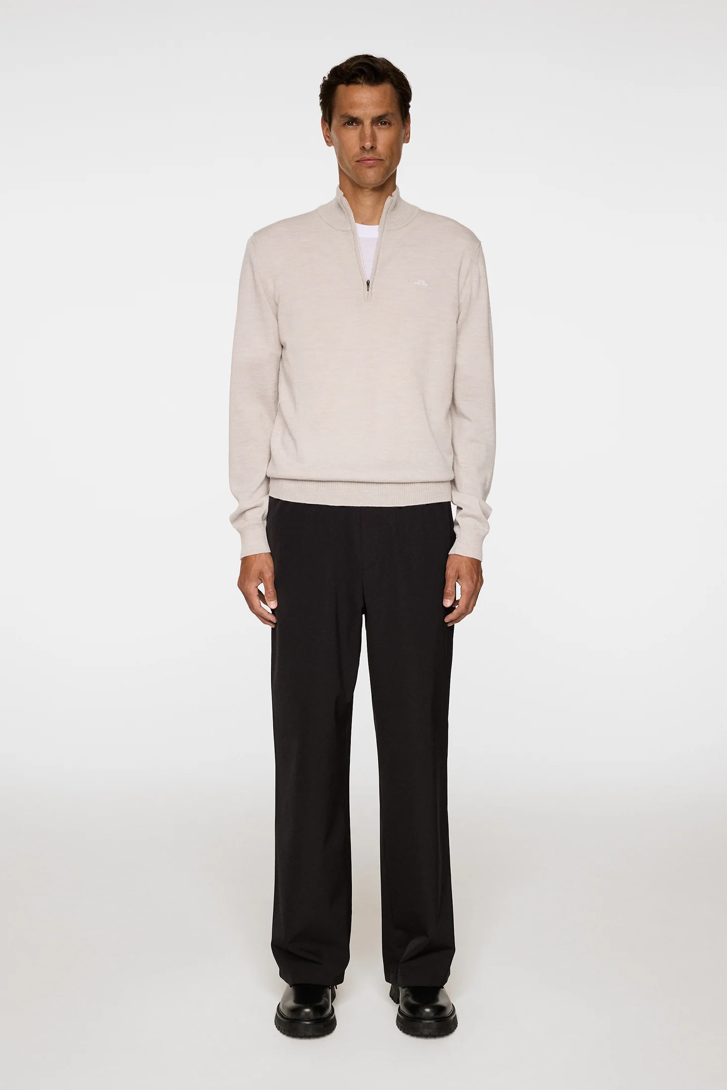 Kiyan Merino Quarter Zip / Moonbeam Melange - Image 4