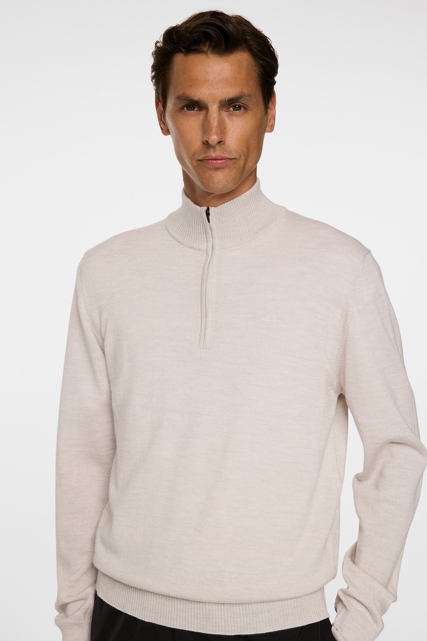 Kiyan Merino Quarter Zip / Moonbeam Melange - Image 5