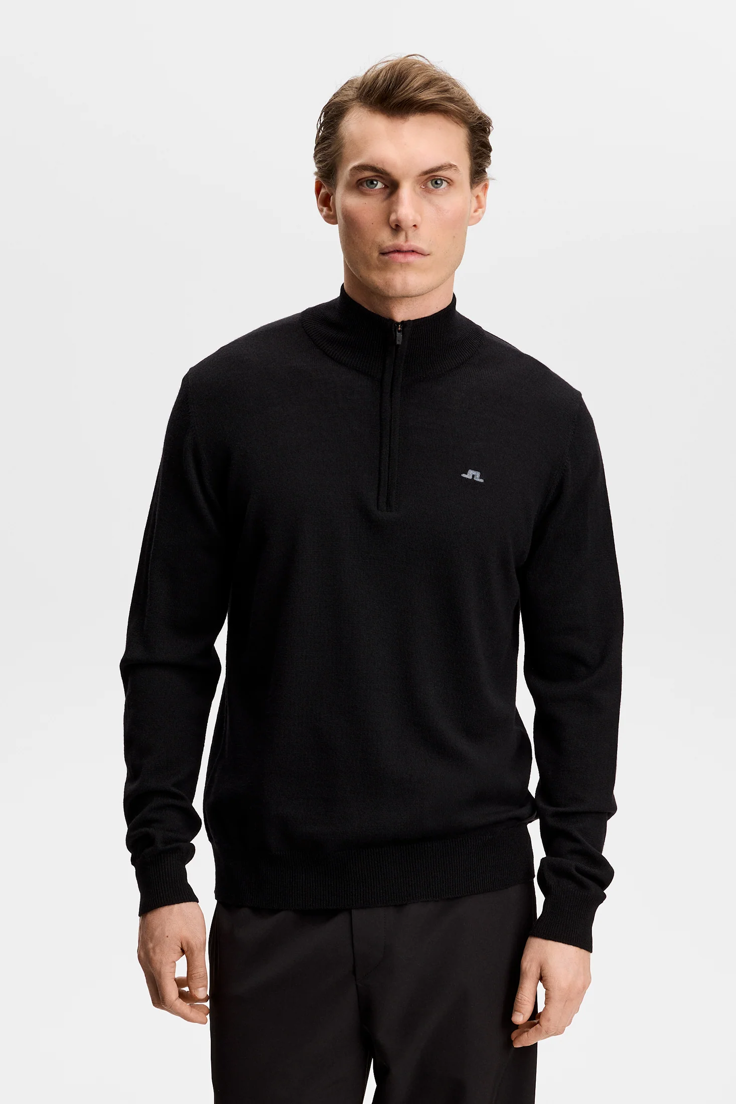 Kiyan Quarter Zip Sweater / Black - Image 2