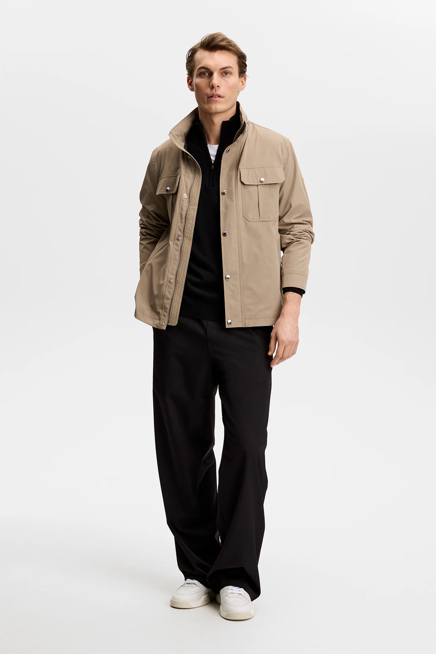 Kiyan Quarter Zip Sweater / Black - Image 4
