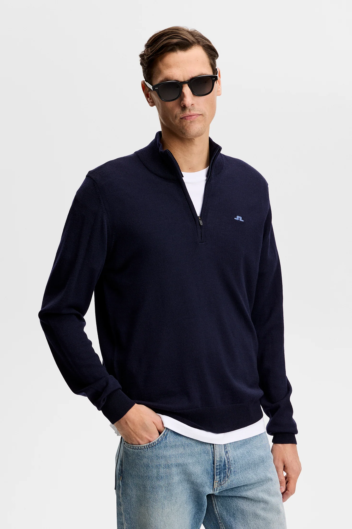 Kiyan Quarter Zip Sweater / JL Navy - Image 2