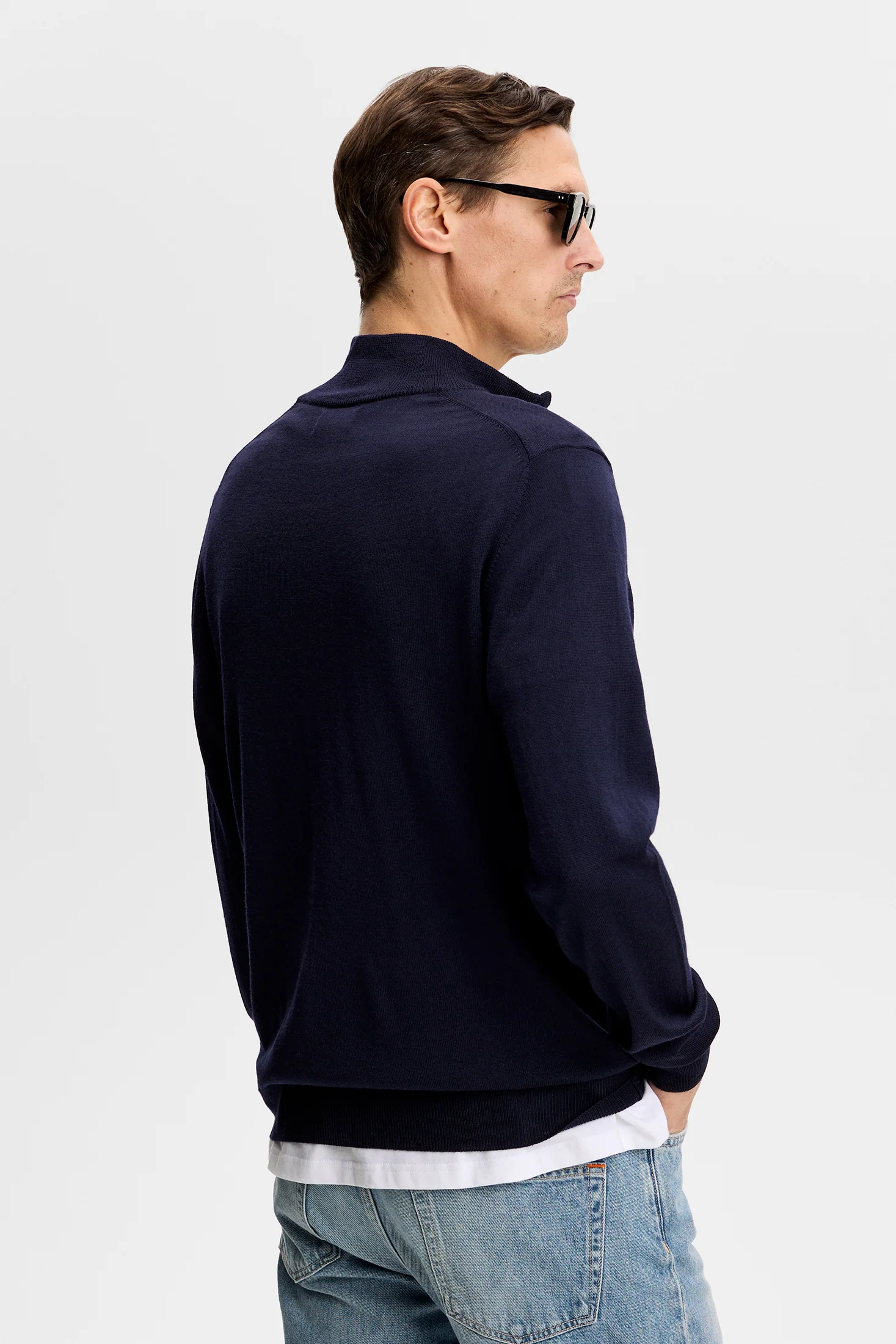 Kiyan Quarter Zip Sweater / JL Navy - Image 3