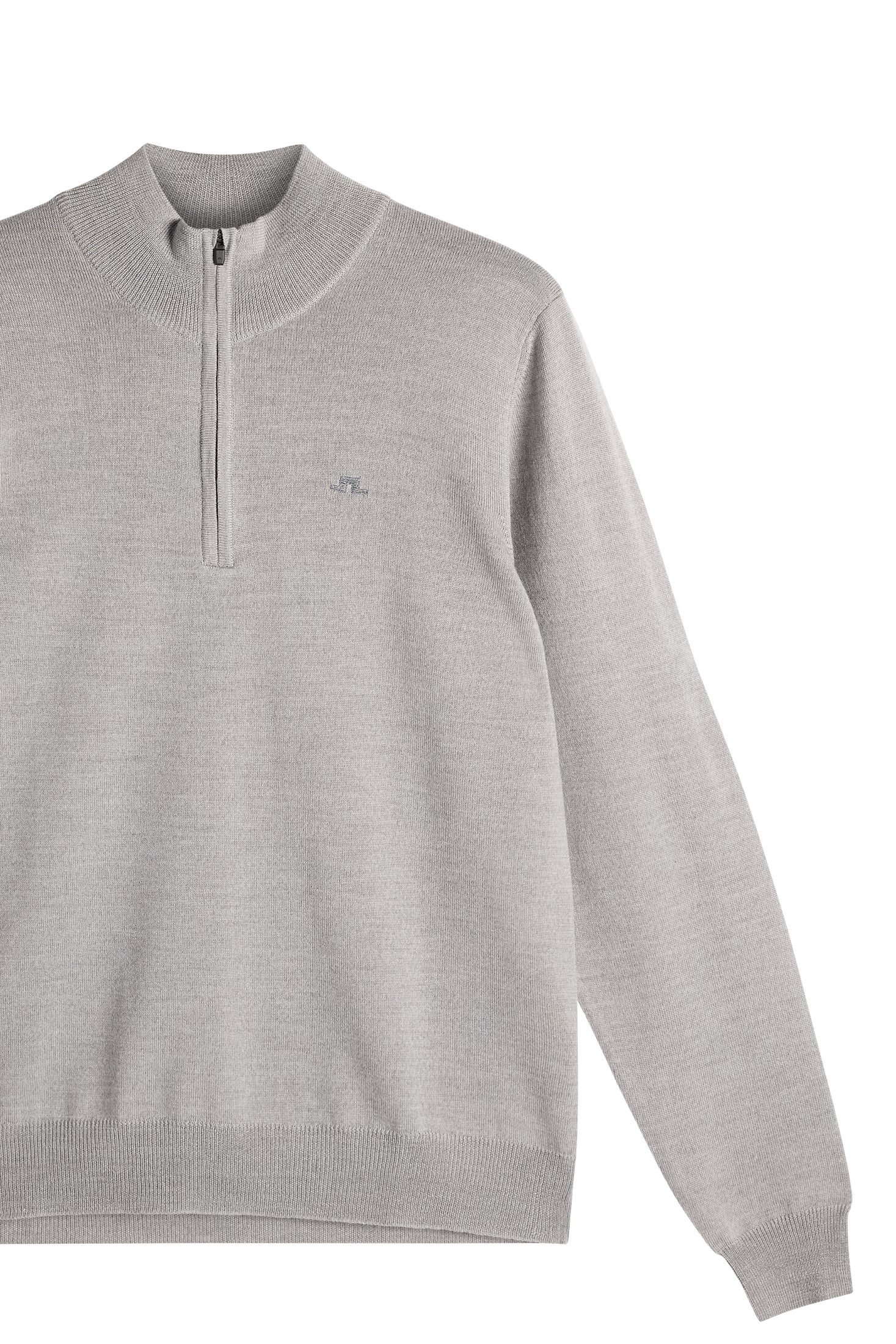 Kiyan Quarter Zip Sweater / Light Grey Melange - Image 6