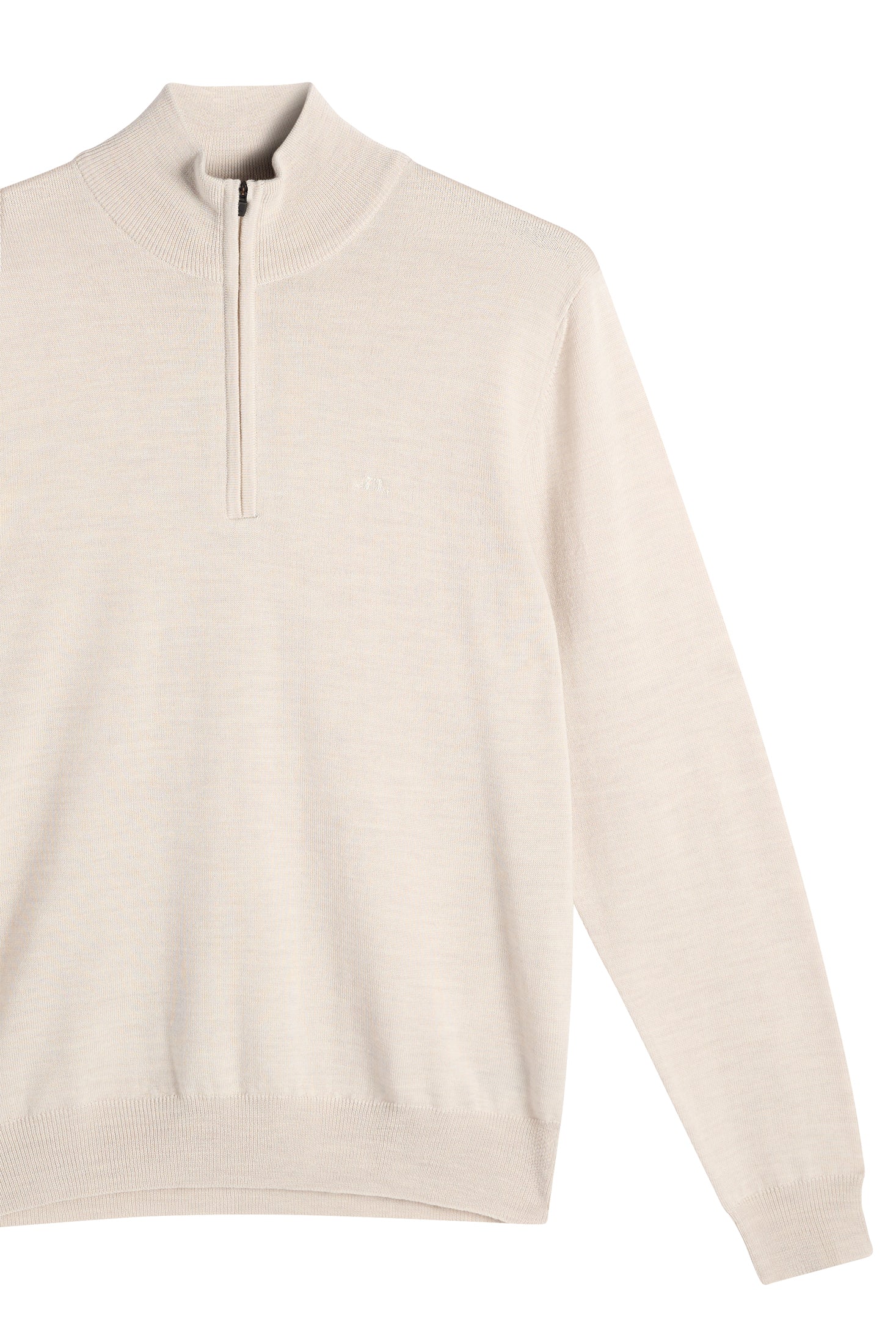 Kiyan Quarter Zip Sweater / Moonbeam Melange - Image 2