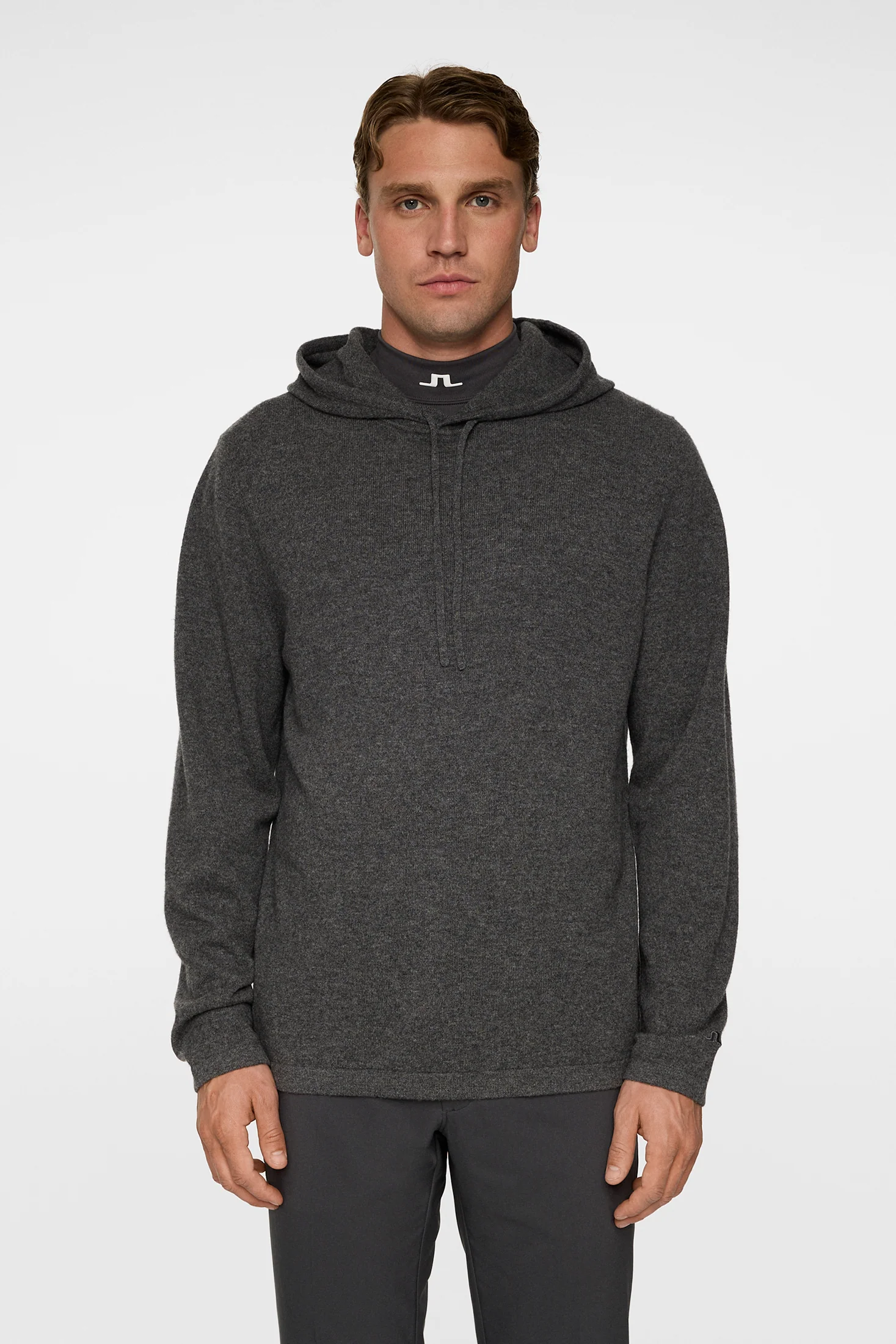Kolton Cashmere Hoodie / Dark Grey Melange - Image 2