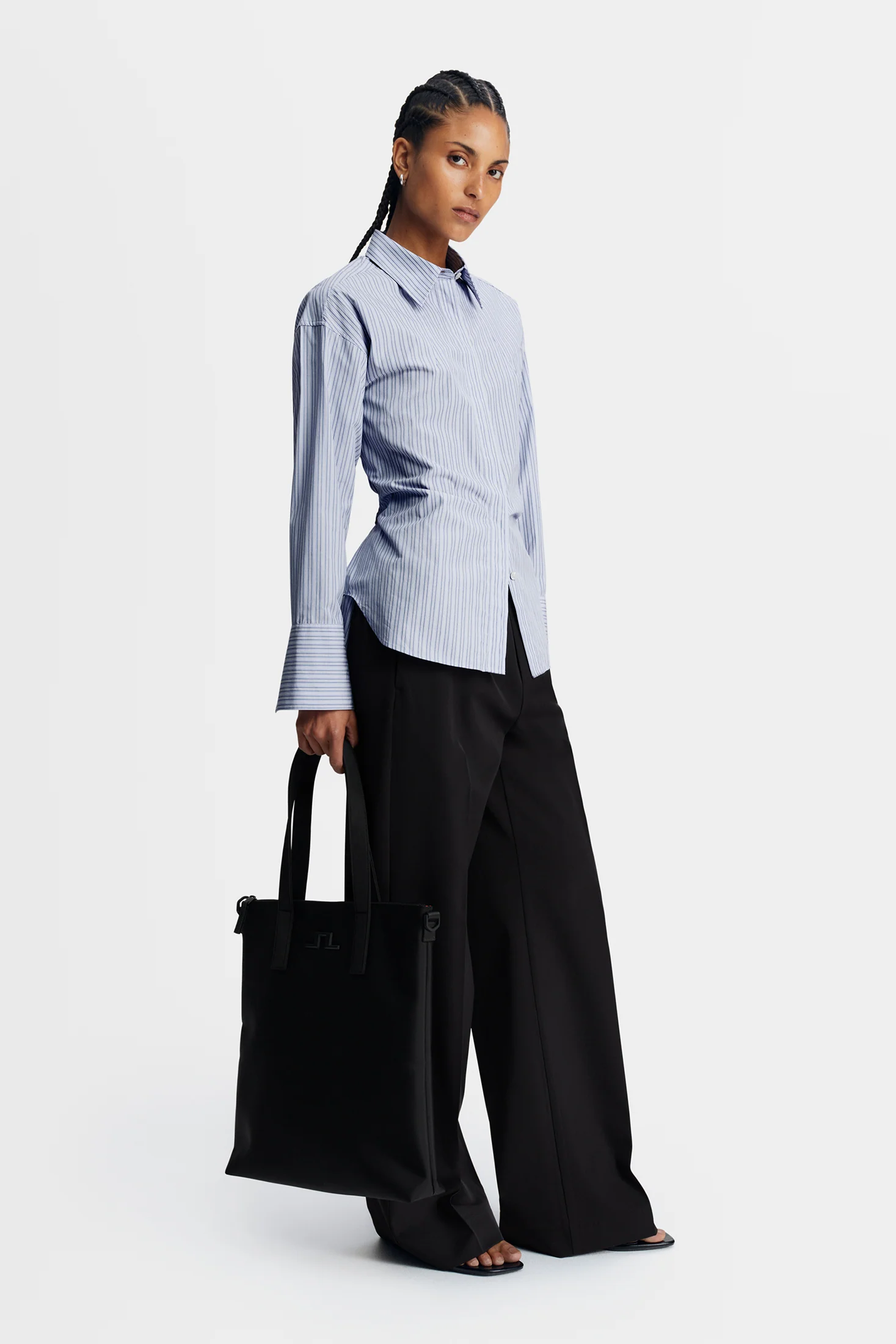 Kristina Cotton Stripe Shirt / Forget-Me-Not - Image 5