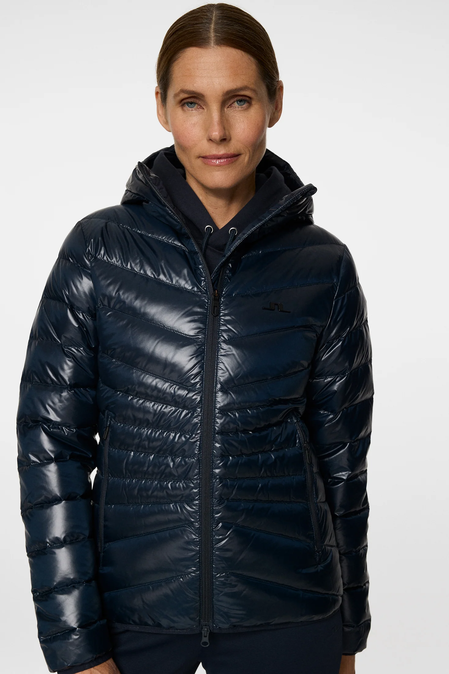 Lara Light Down Hood / JL Navy - Image 5