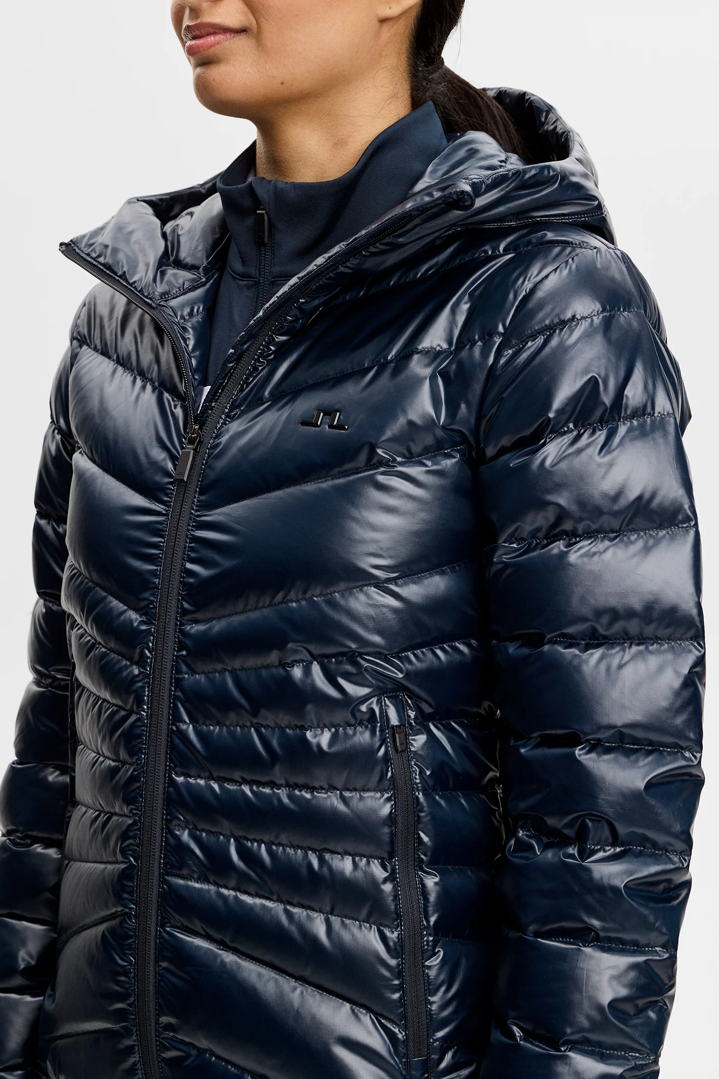 Lara Light Down Hood / JL Navy - Image 5