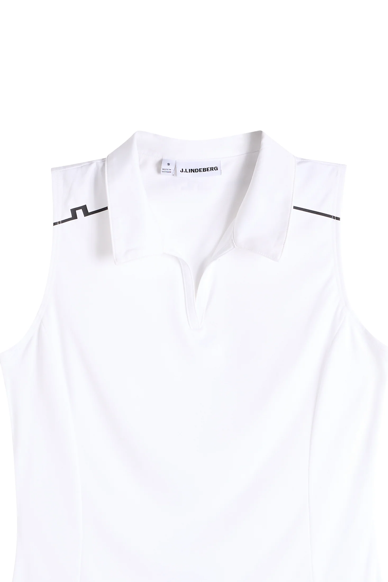 Leah Sleeveless Polo / White - Image 2