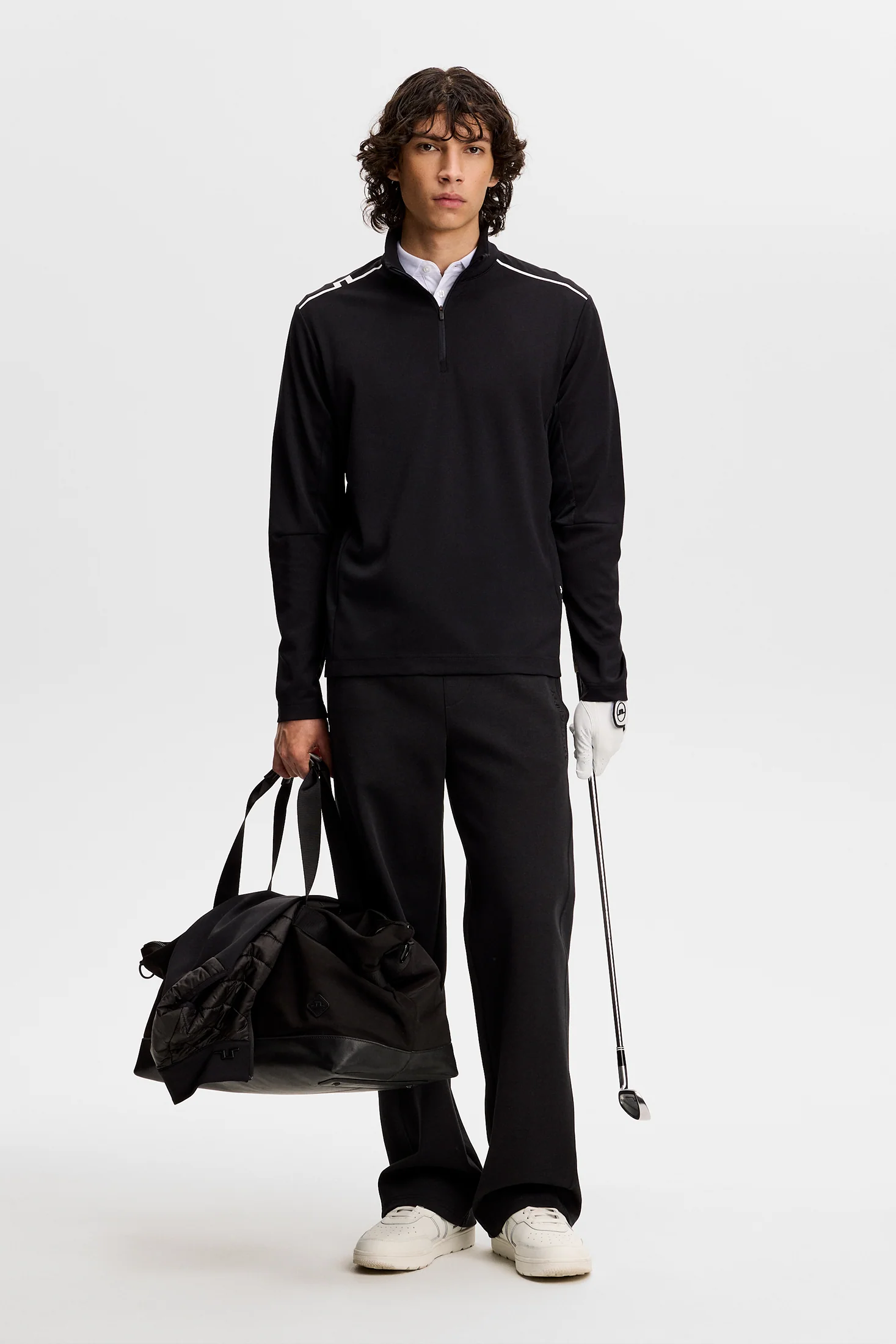 Leon Quarter Zip Mid Layer / Black - Image 4