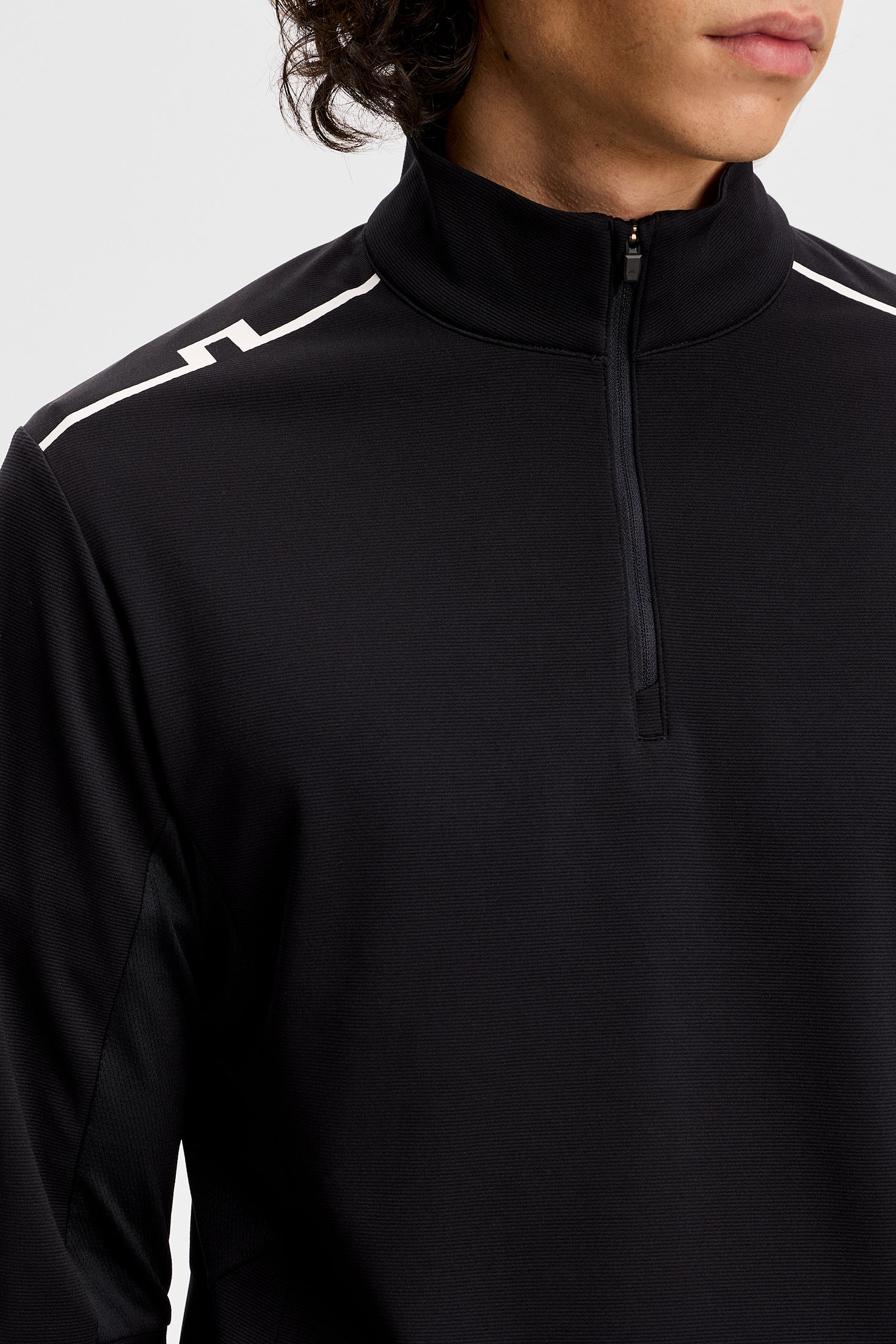 Leon Quarter Zip Mid Layer / Black - Image 5