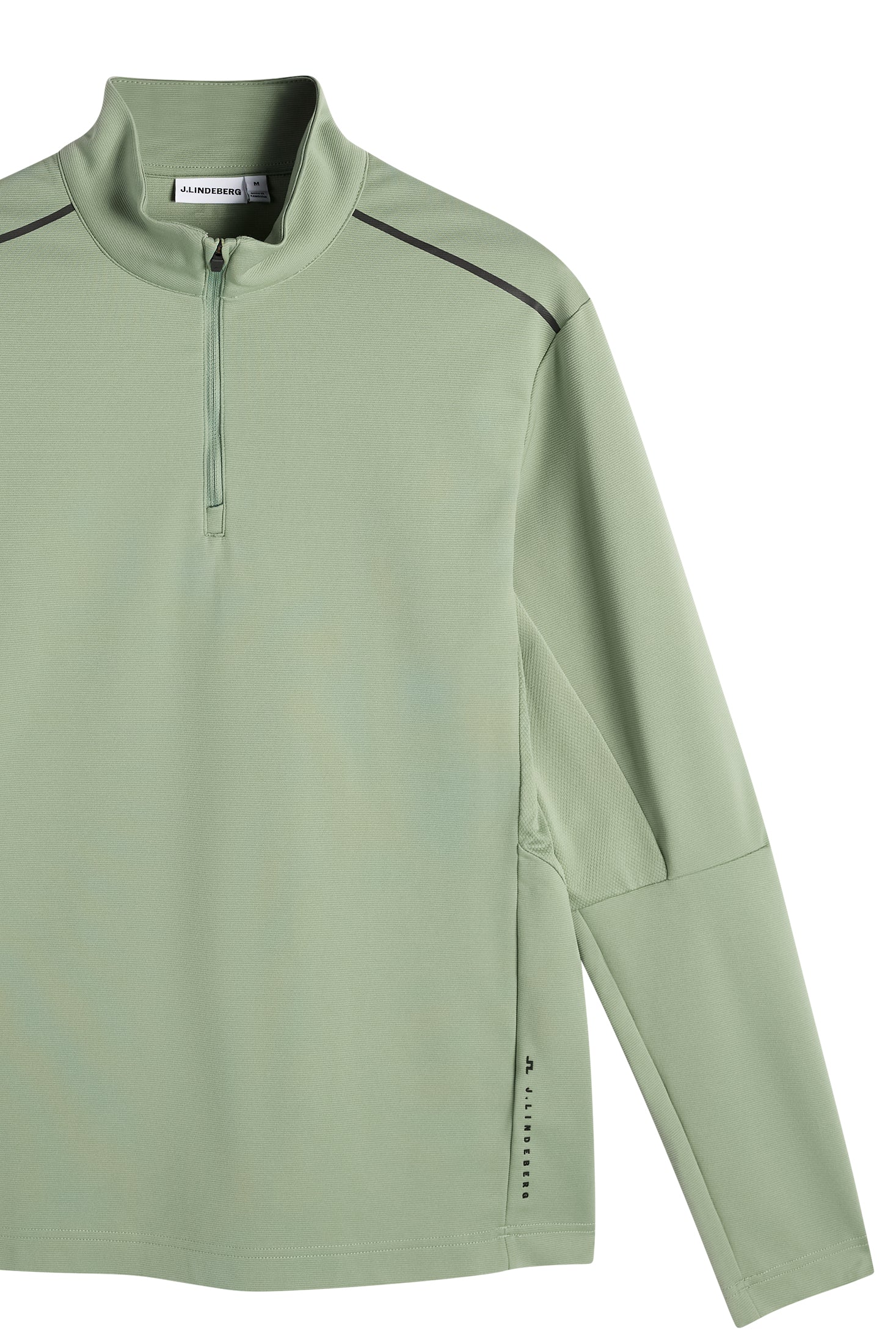 Leon Quarter Zip Mid Layer / Hedge Green - Image 6