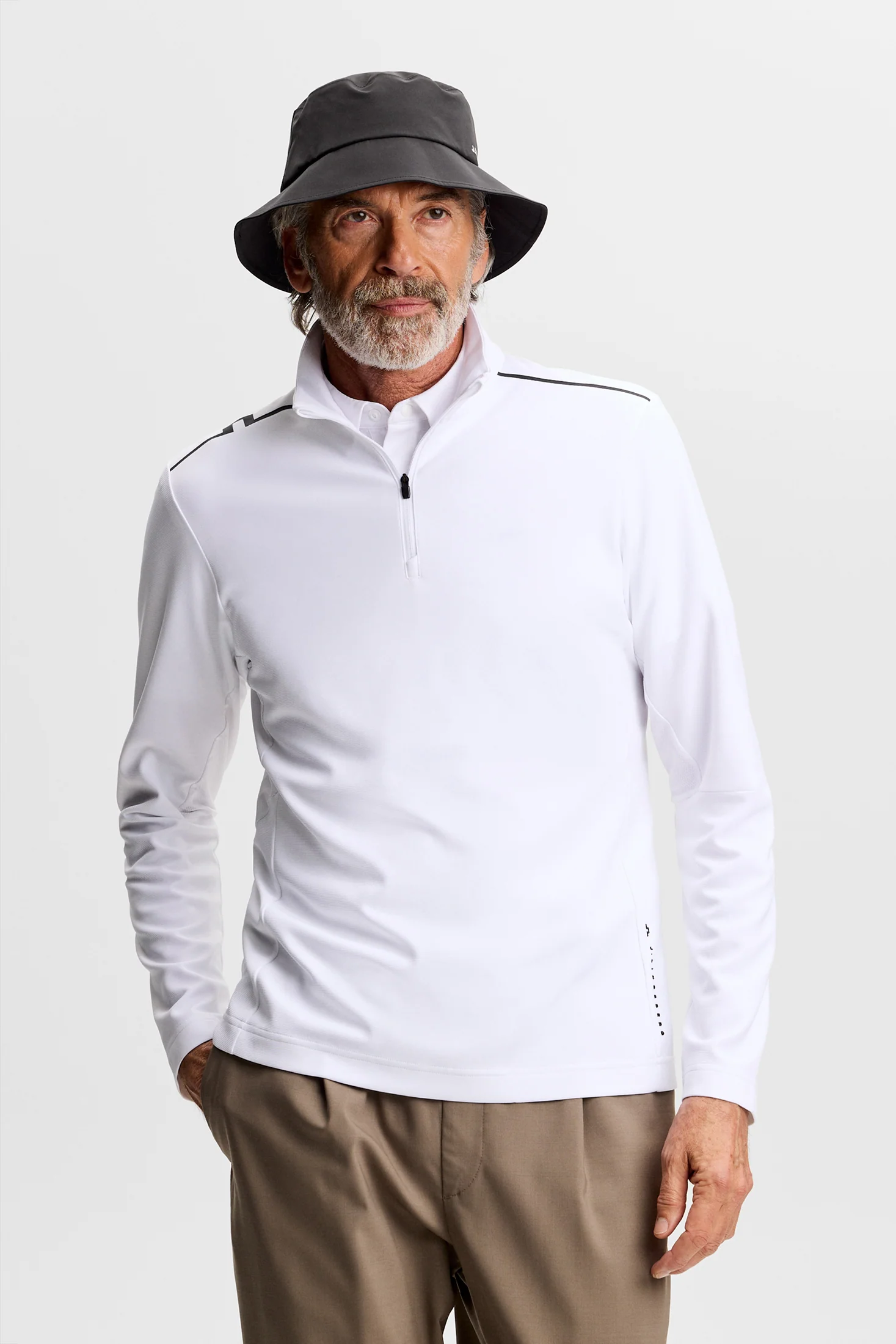 Leon Quarter Zip Mid Layer / White - Image 2