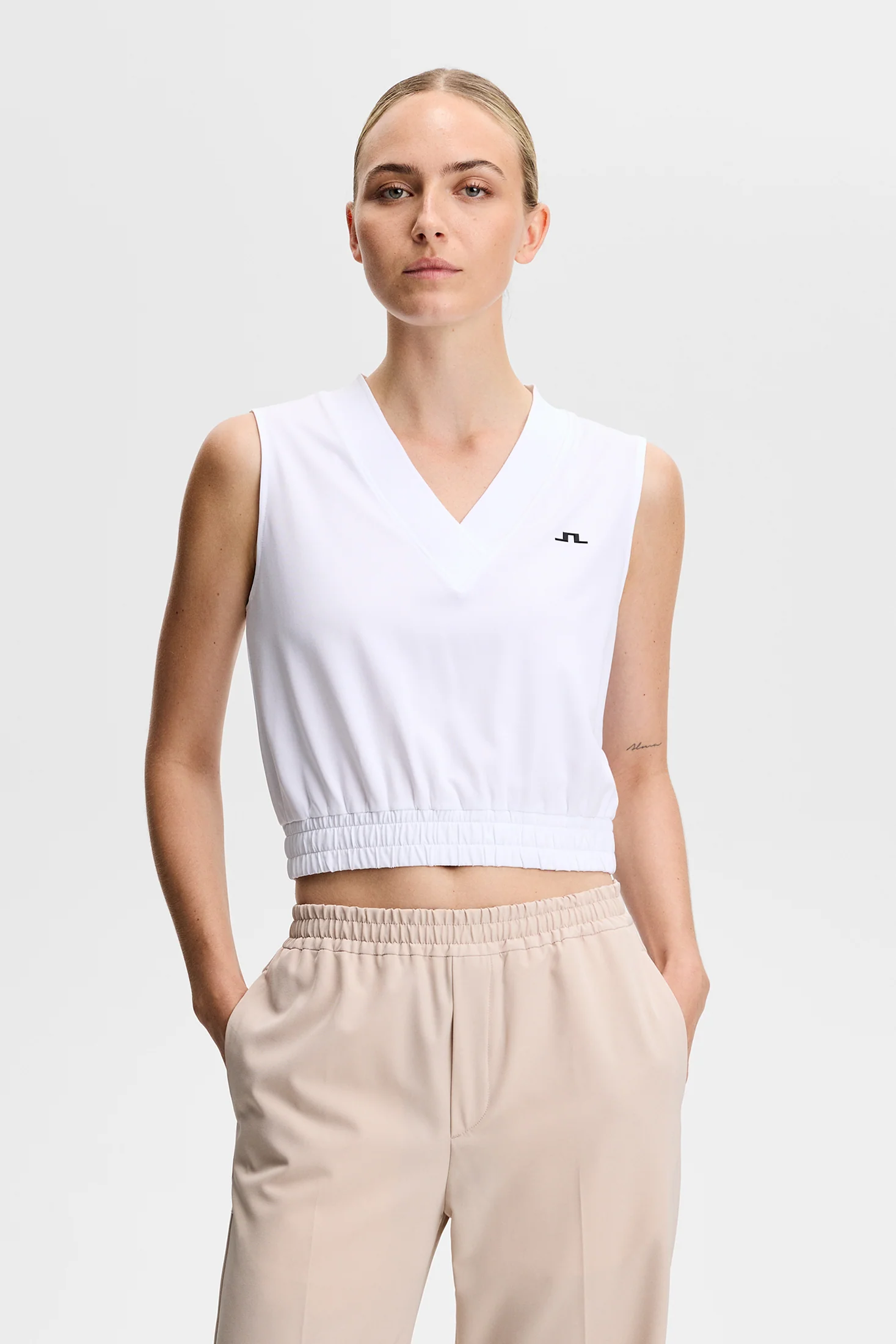 Liny Sleeveless Top / White - Image 2