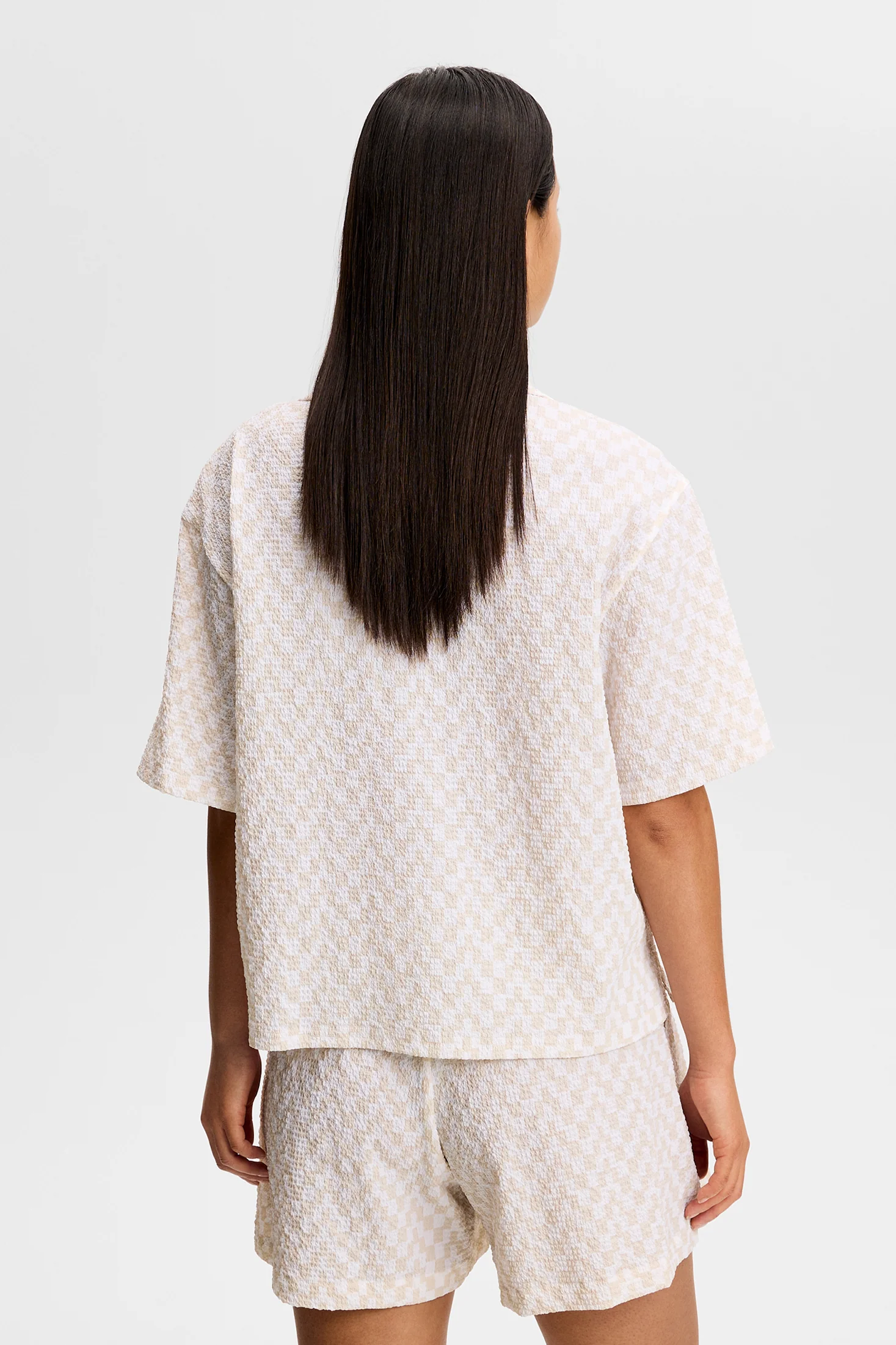 Liv Crinkle Nylon Shirt / Bridge Stack Moonbeam M - Image 3