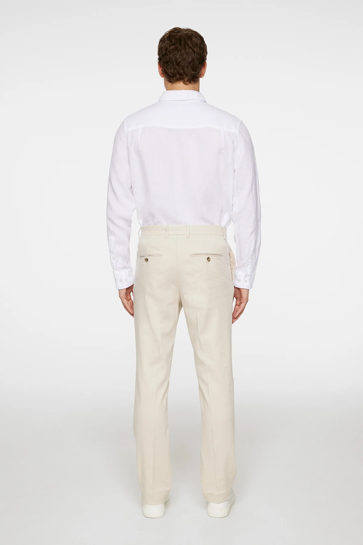 Lois C Linen Stretch Pants / Moonbeam - Image 3