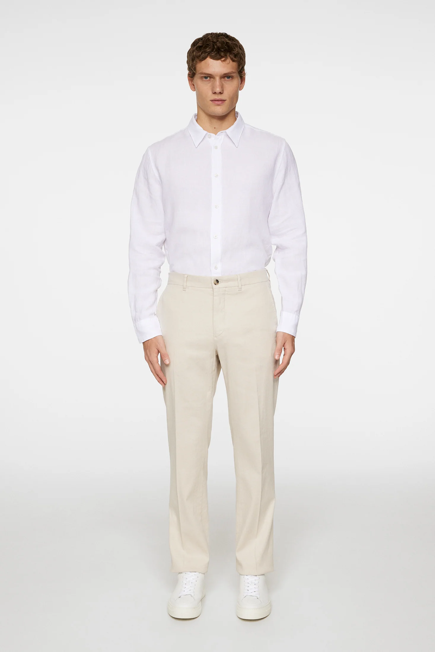 Lois C Linen Stretch Pants / Moonbeam - Image 4