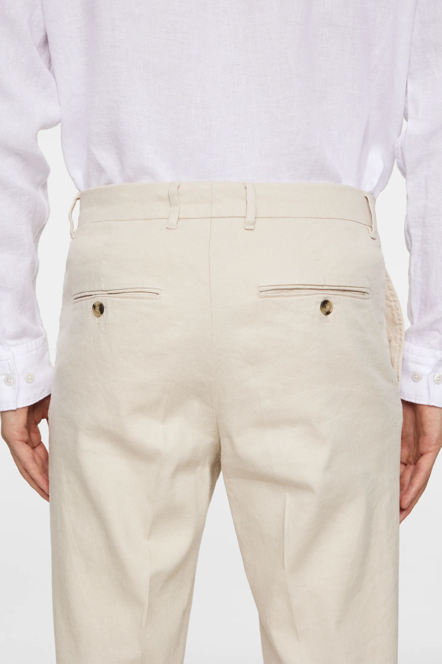 Lois C Linen Stretch Pants / Moonbeam - Image 6
