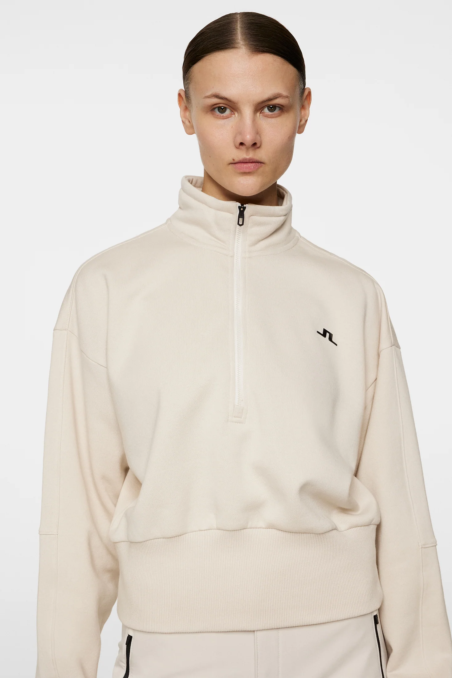 Lucia Zip Mock Neck / Moonbeam - Image 6