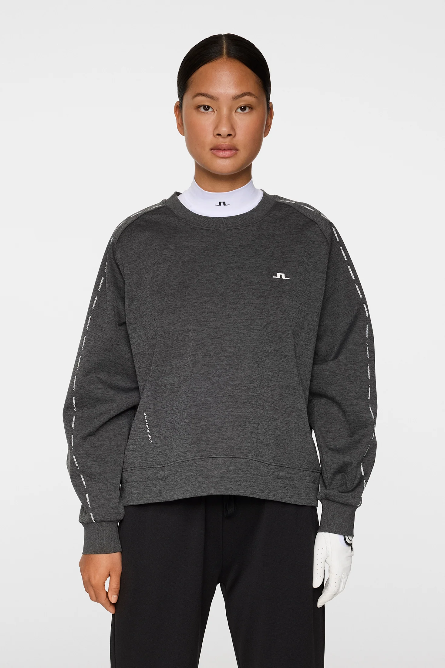 Lucy Windblock Sweatshirt / Asphalt and Black Melange - Image 2