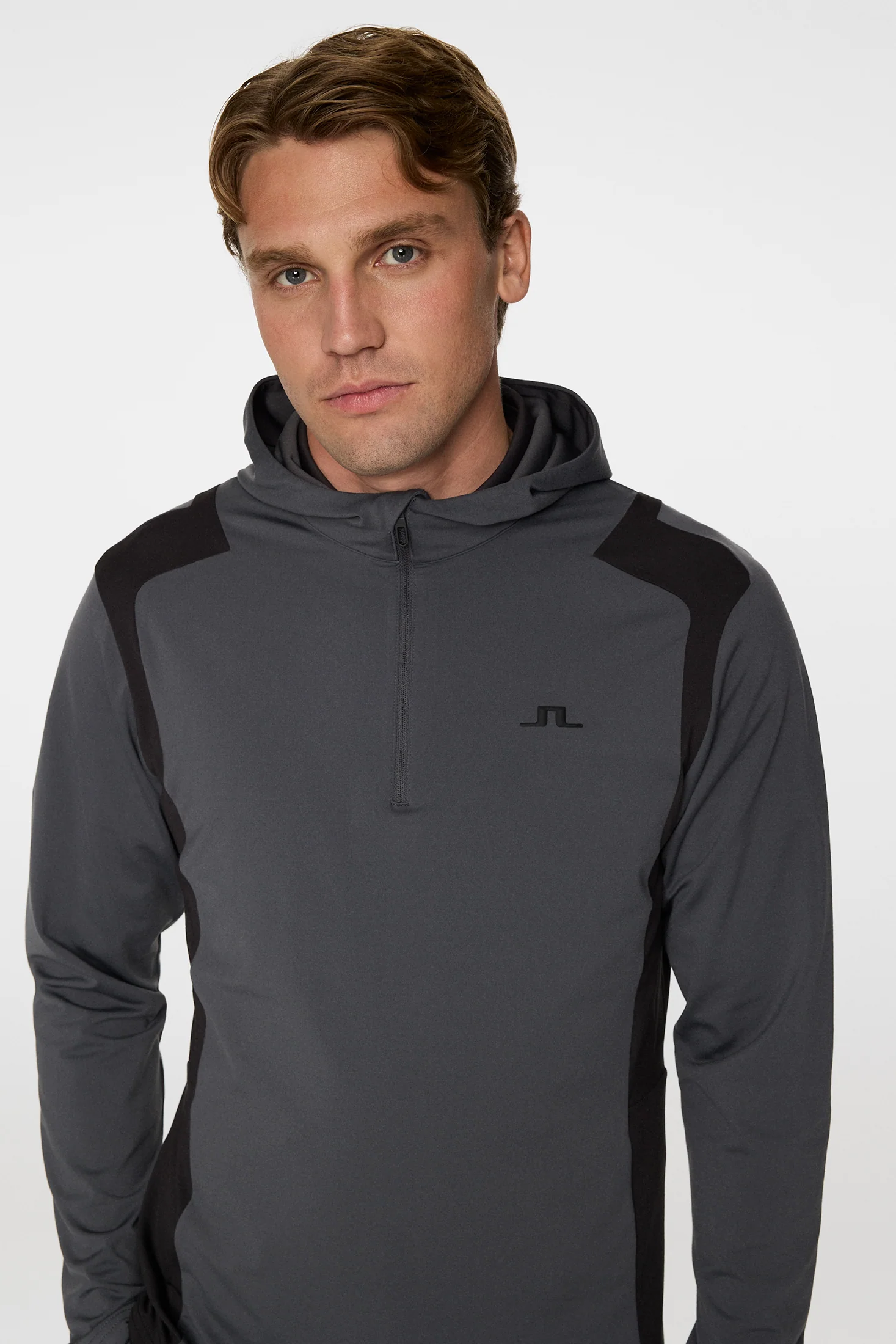 Lukas Quarter Zip Hood / Asphalt - Image 5
