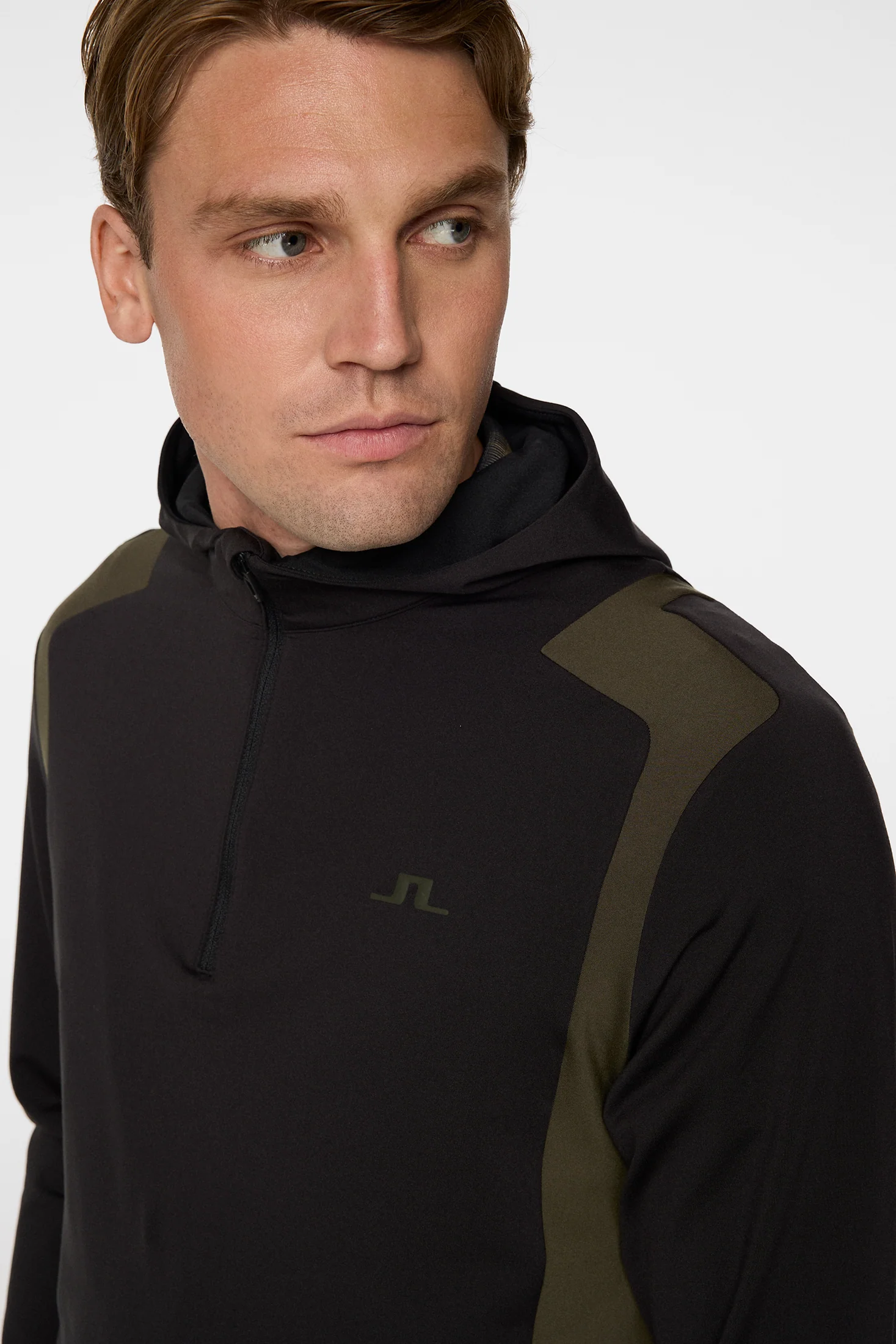 Lukas Quarter Zip Hood / Black - Image 5