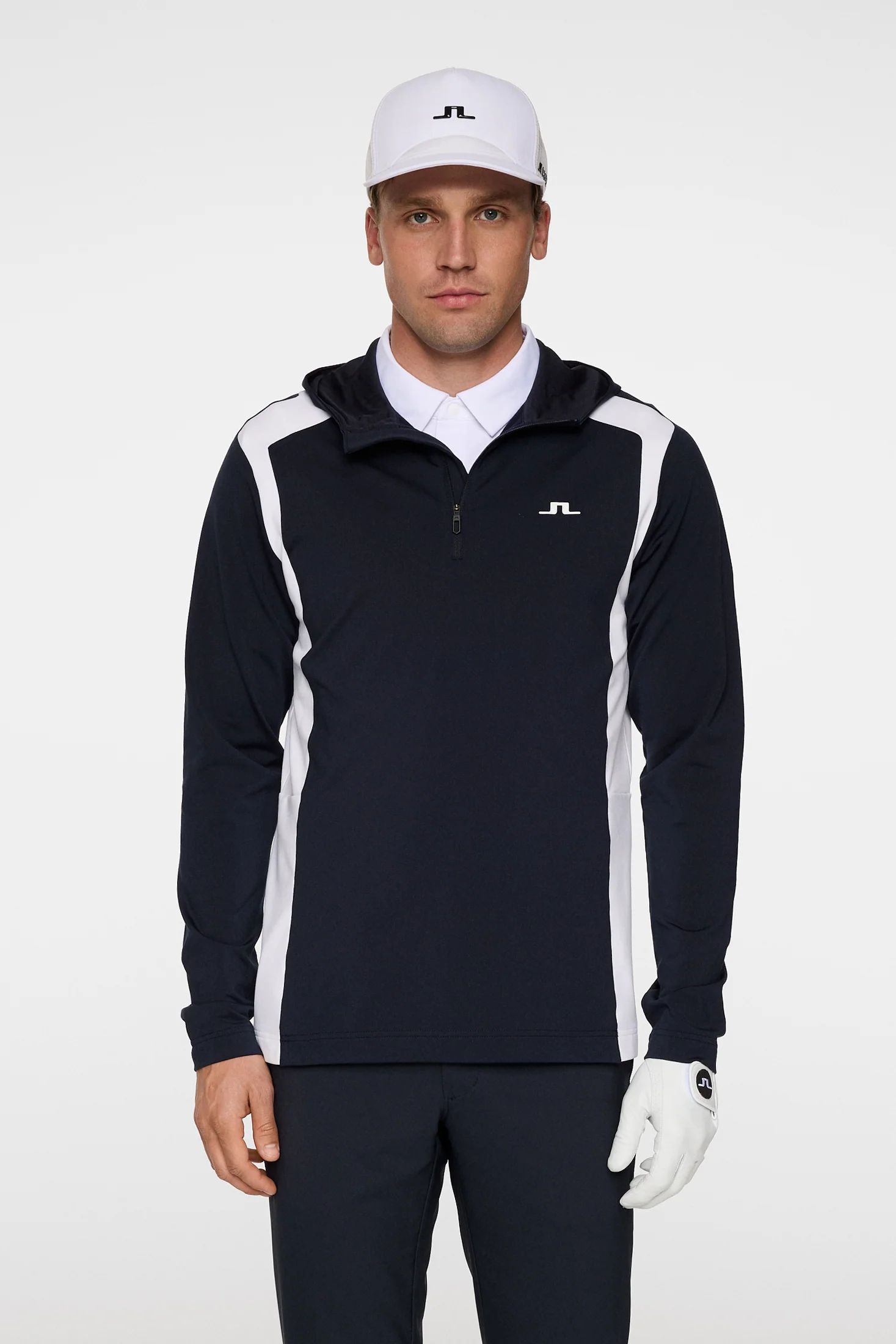 Lukas Quarter Zip Hood / JL Navy - Image 2
