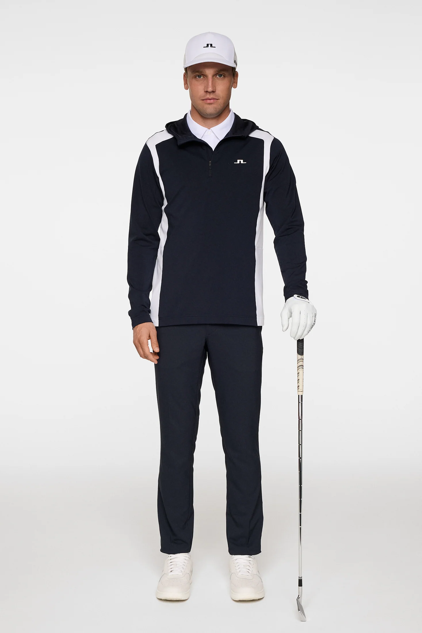 Lukas Quarter Zip Hood / JL Navy - Image 4