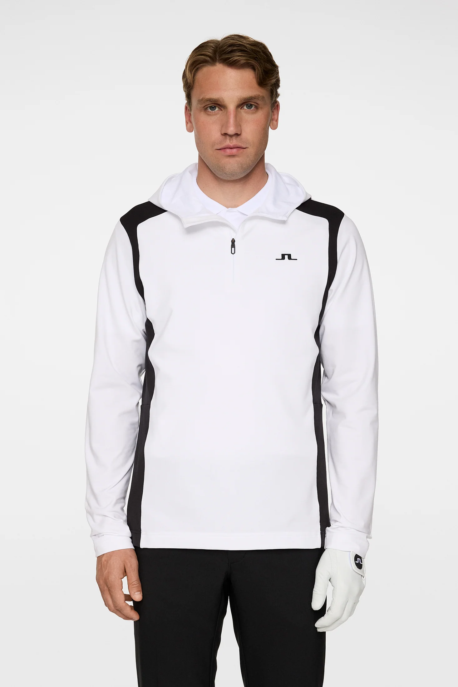 Lukas Quarter Zip Hood / White - Image 2