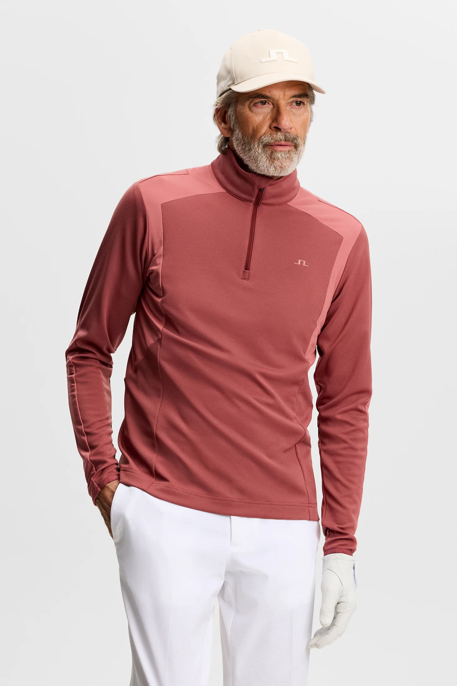 Lukas Quarter Zip Mid Layer / Apple Butter - Image 2