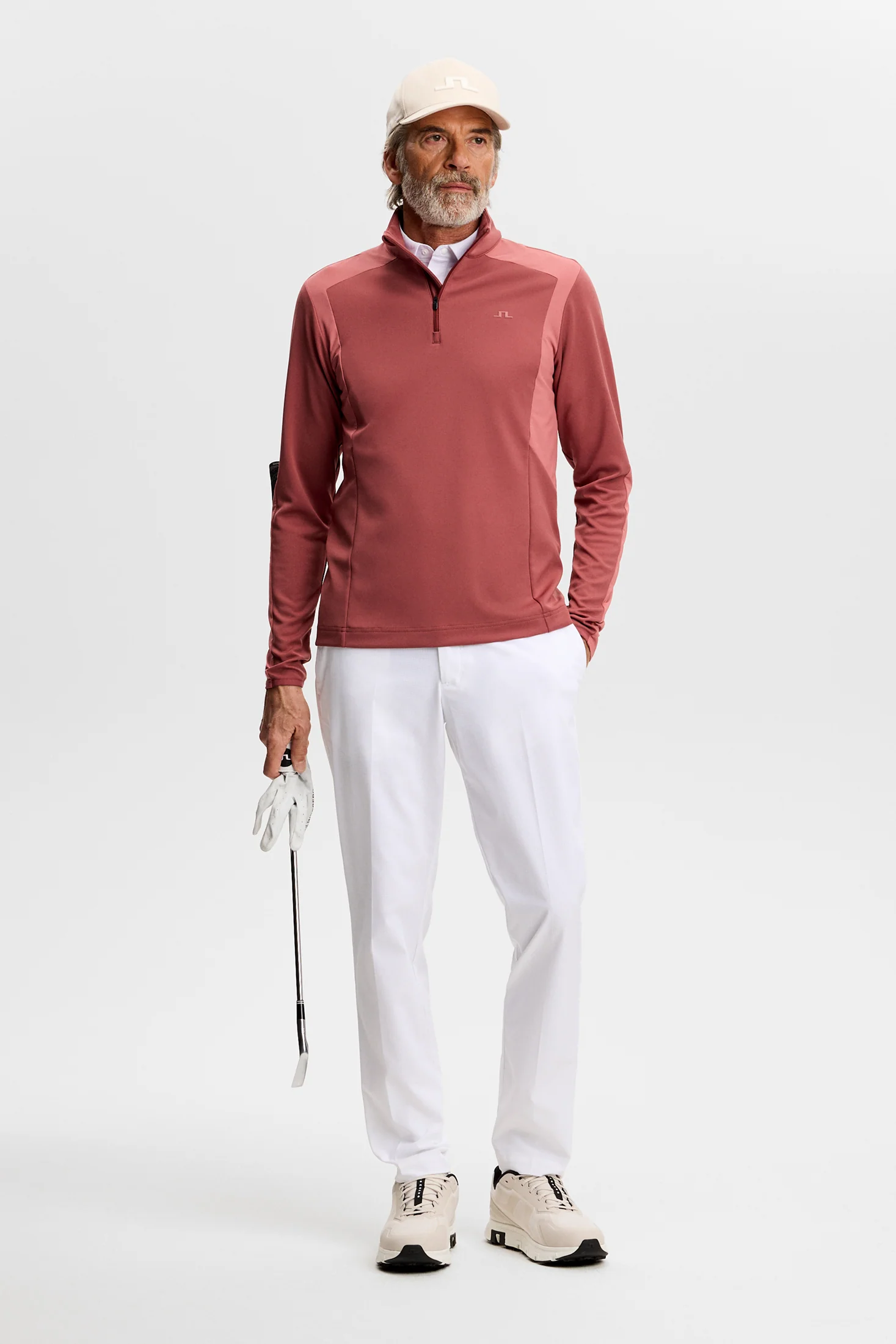 Lukas Quarter Zip Mid Layer / Apple Butter - Image 4