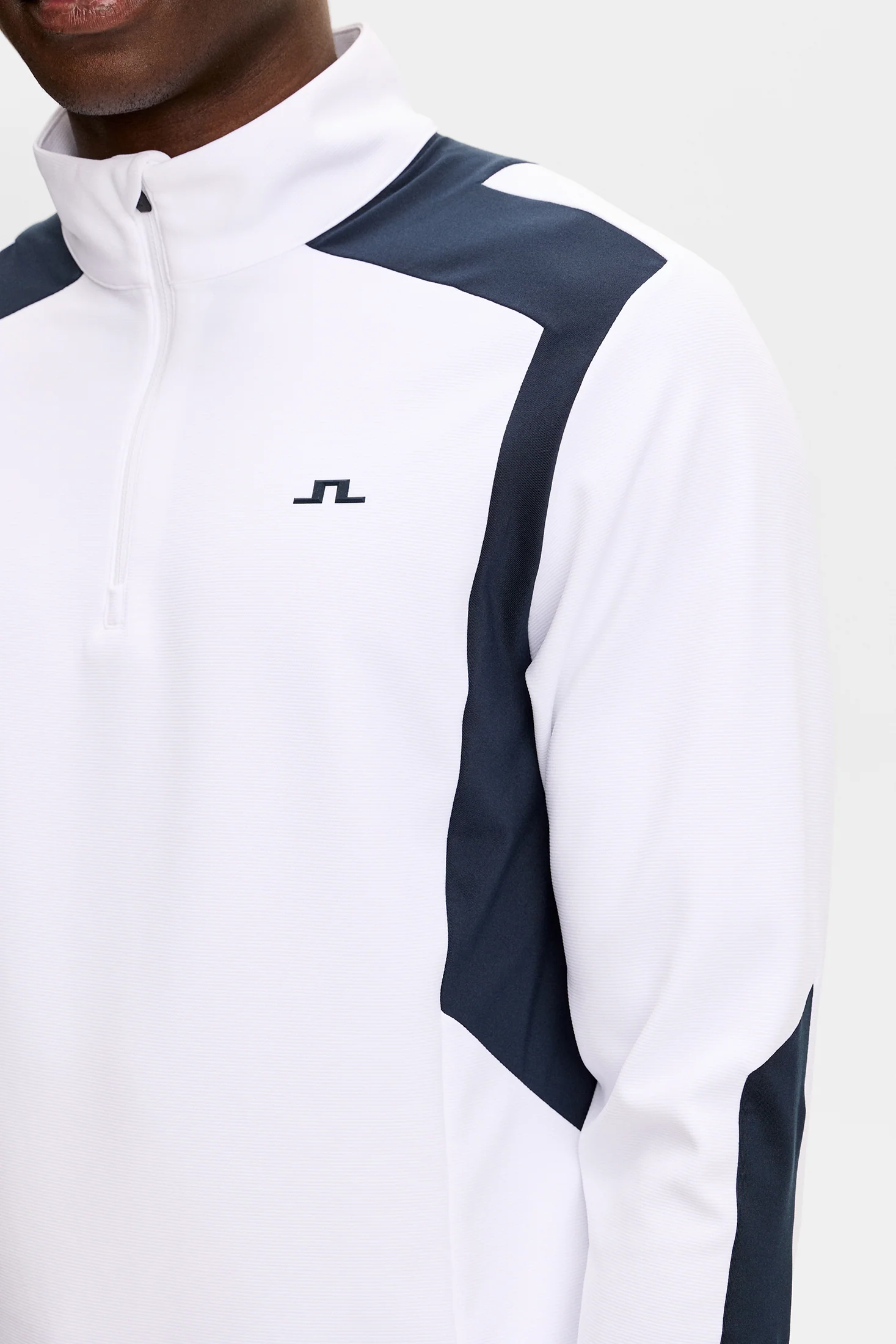 Lukas Quarter Zip Mid Layer / White - Image 6