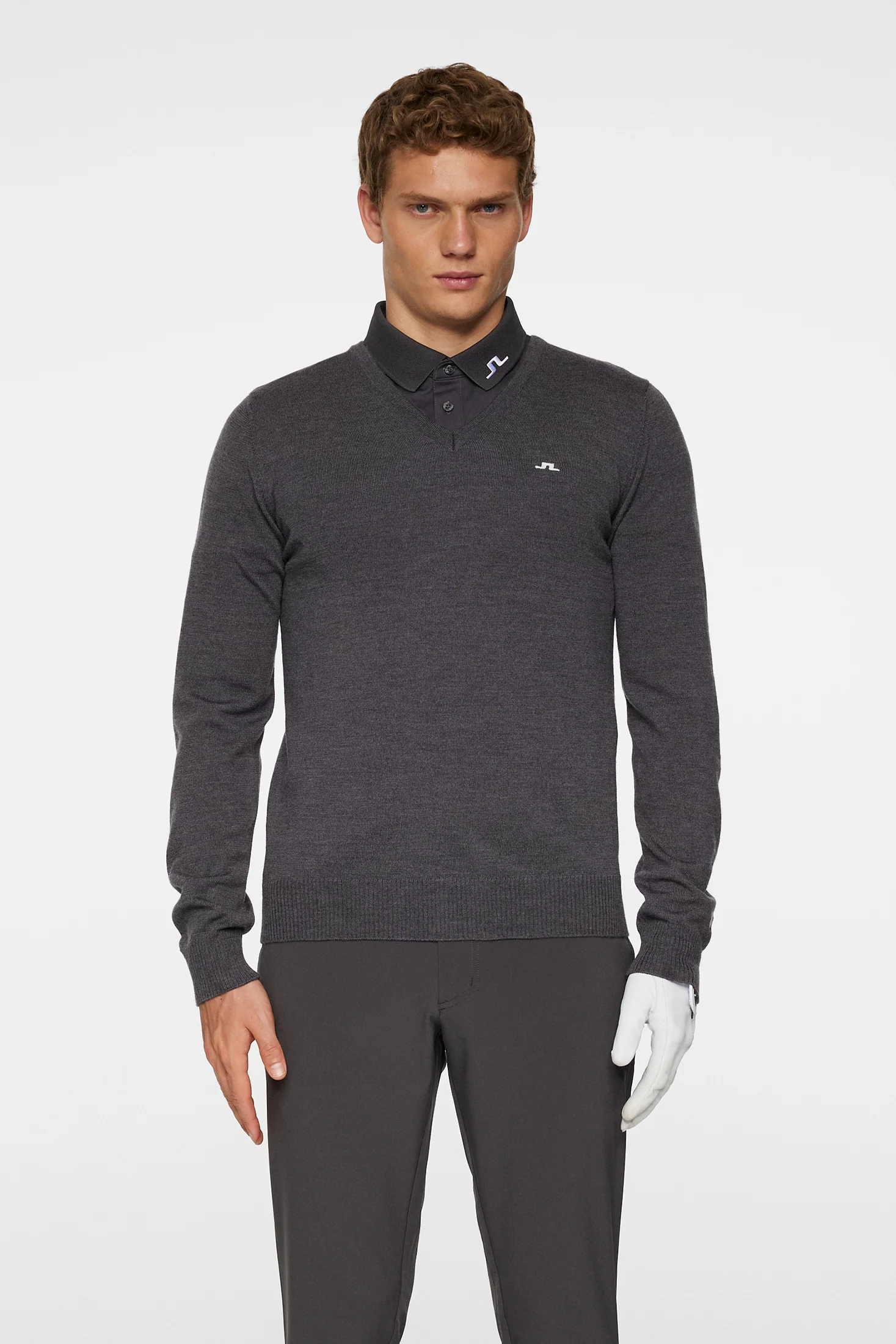 Lymann Knitted Sweater / Dark Grey Melange - Image 2