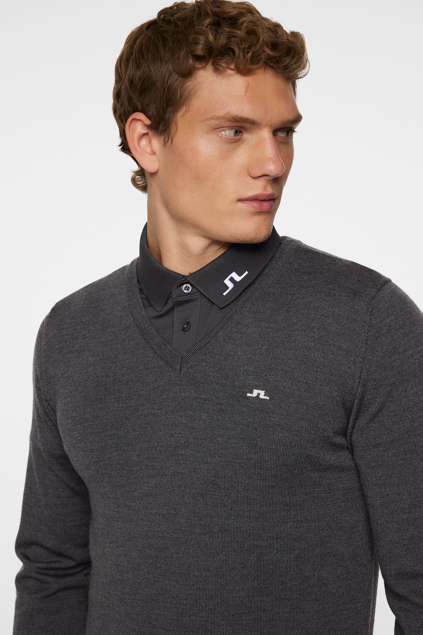 Lymann Knitted Sweater / Dark Grey Melange - Image 5