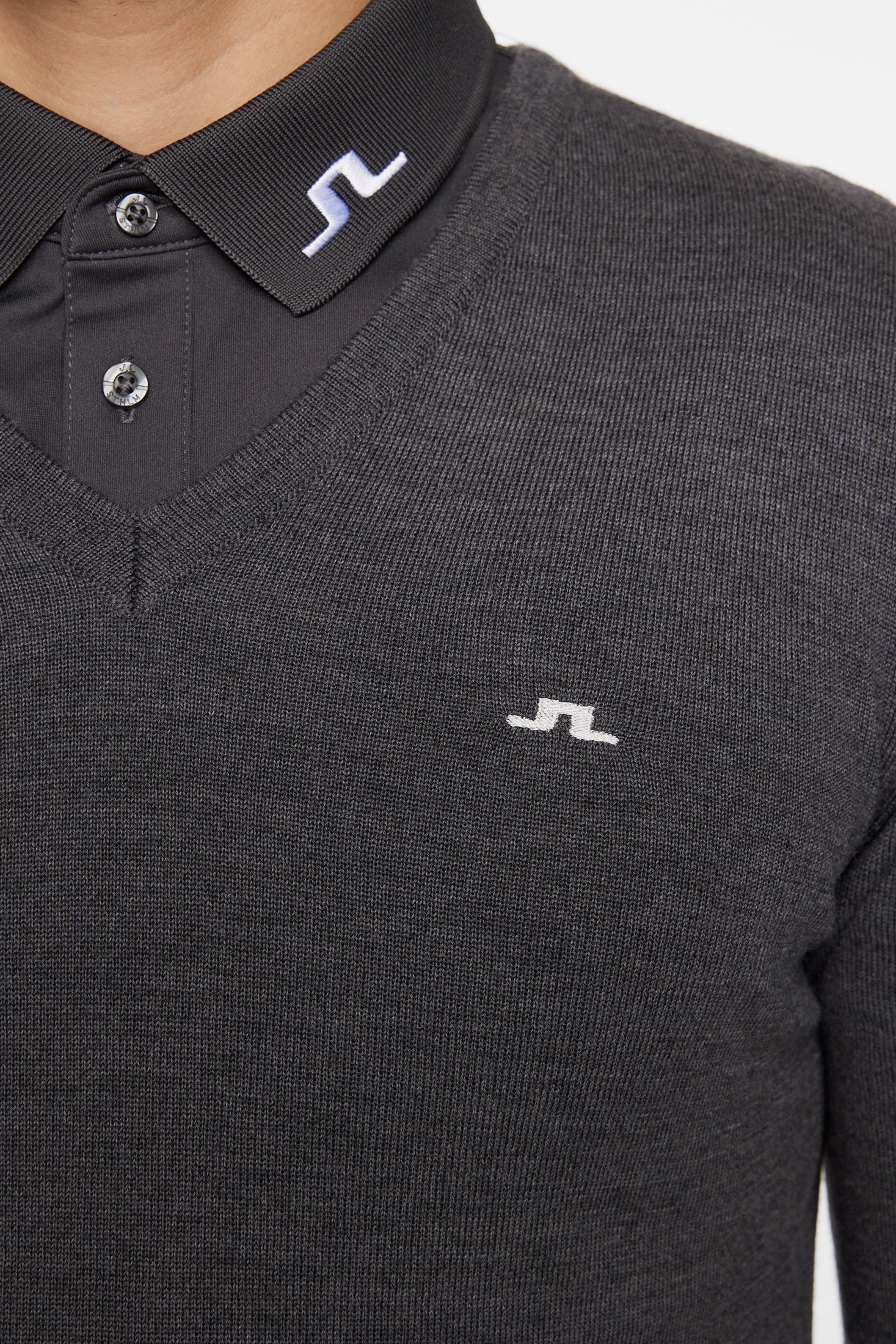 Lymann Knitted Sweater / Dark Grey Melange - Image 6
