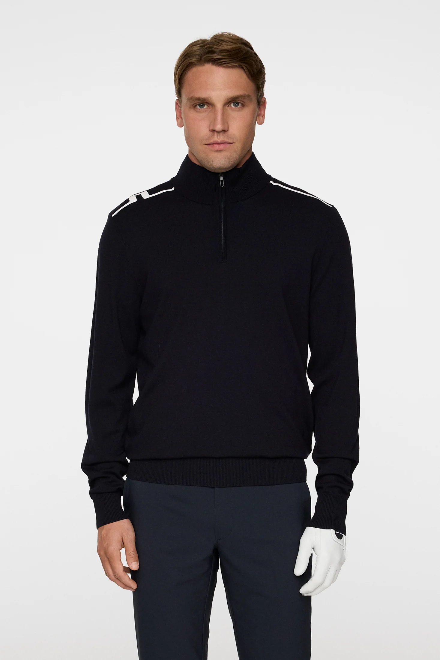Mac Knitted Zip Sweater / JL Navy - Image 2