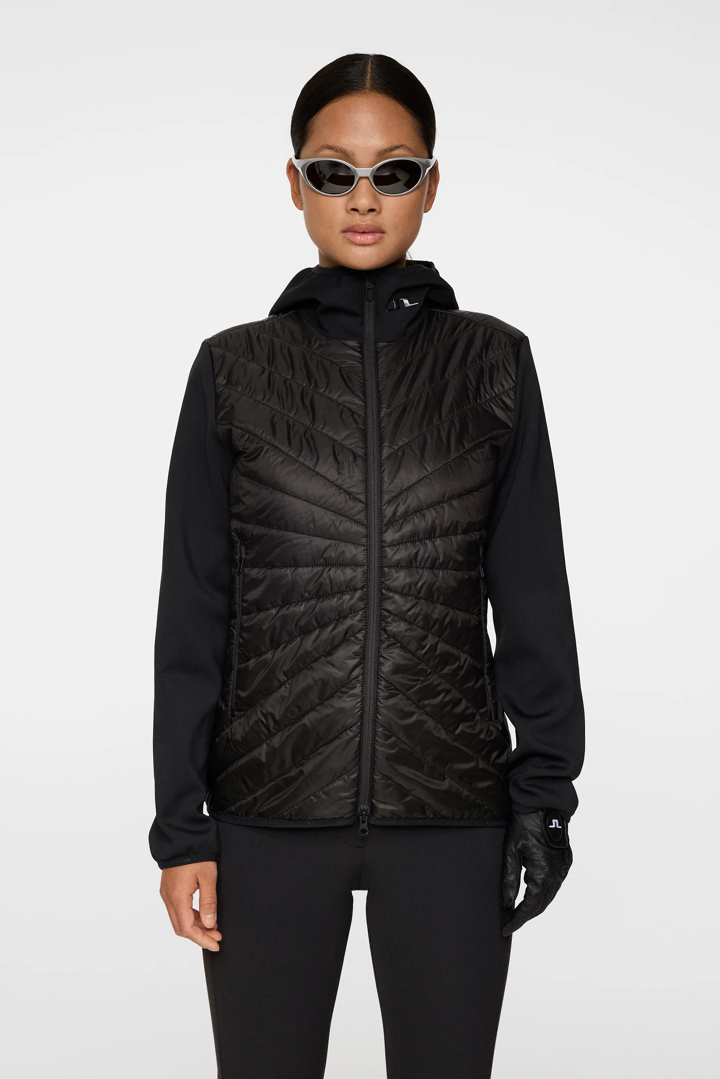 Madde Quilt Hybrid Hood / Black - Image 2