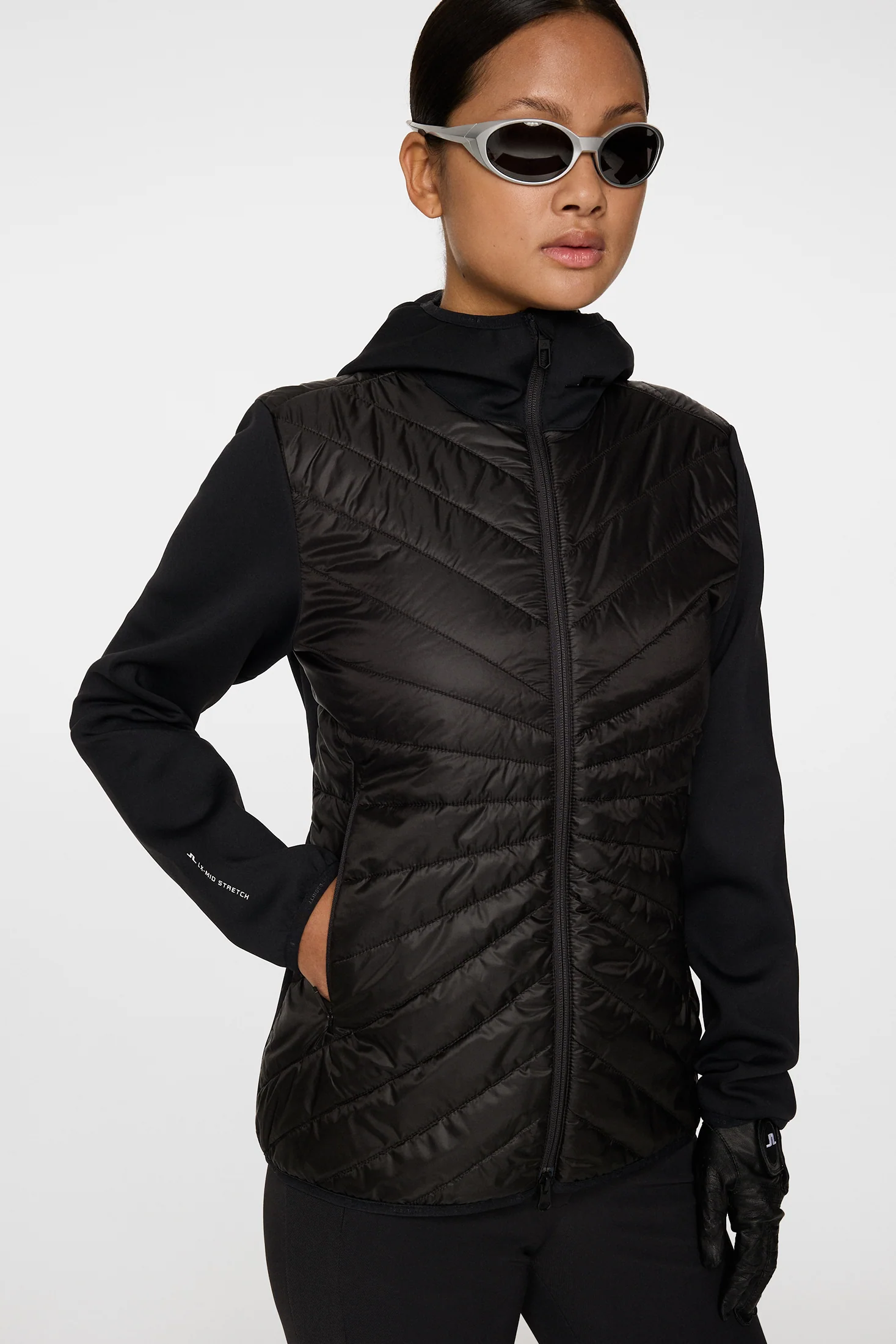Madde Quilt Hybrid Hood / Black - Image 5