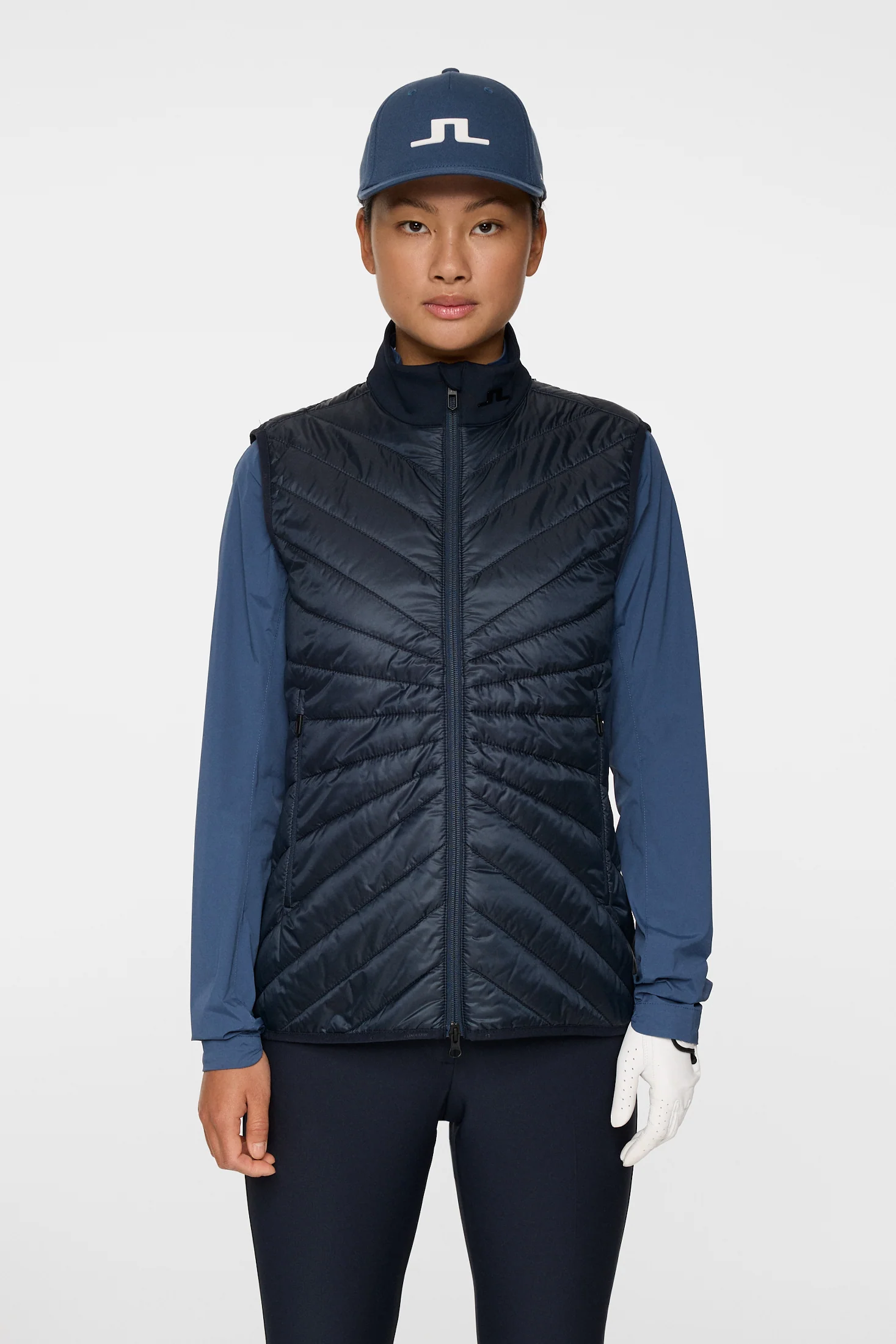 Madde Quilt Hybrid Vest / JL Navy - Image 2