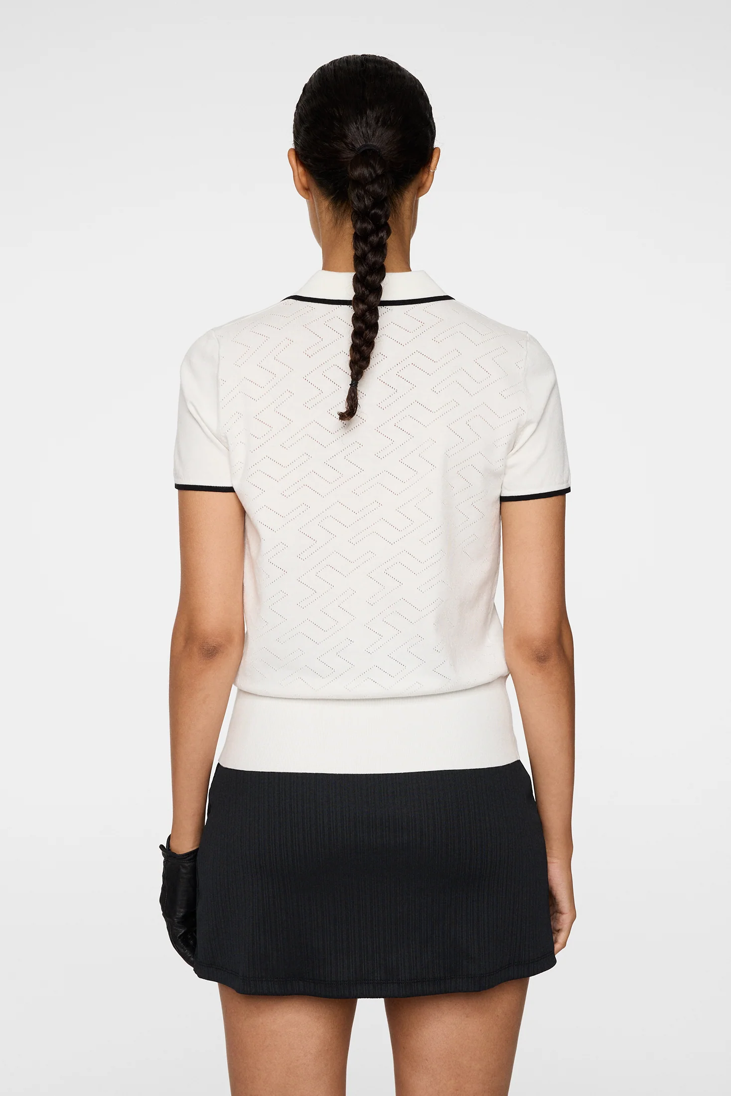 Malva Knitted Polo Shirt / White - Image 3