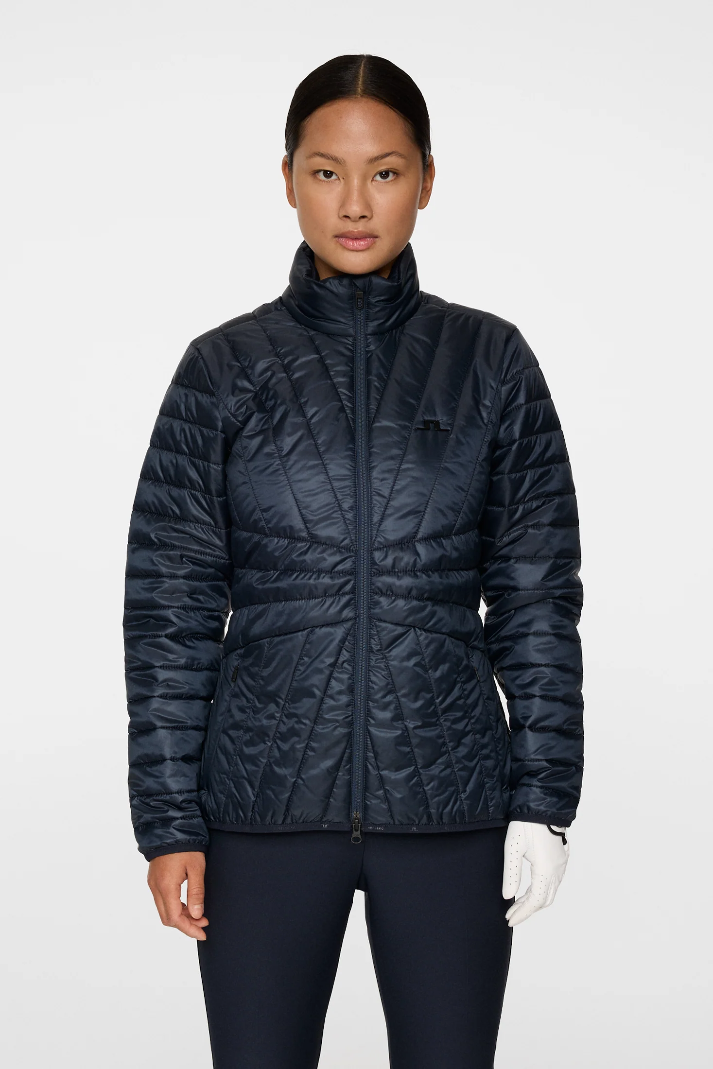 Marble Quilted Jacket / JL Navy - Image 2