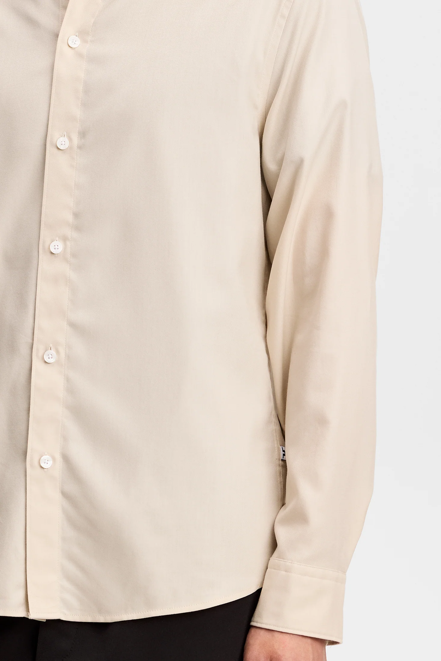 Marlon Cotton Tencel Shirt / Moonbeam - Image 5