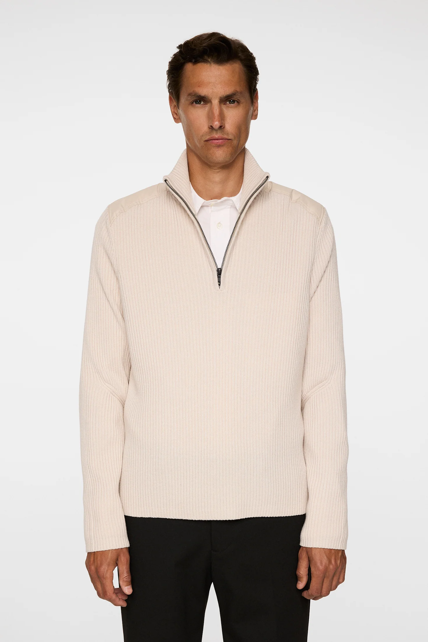 Martin Knitted Hybrid Jacket / Moonbeam - Image 2