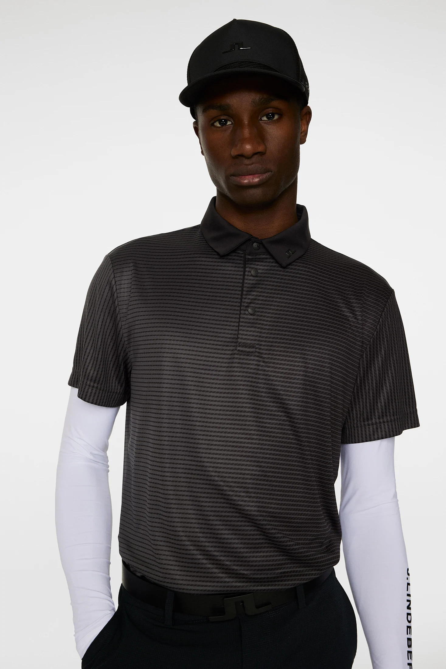Marvin Stripe Polo / Asphalt - Image 6