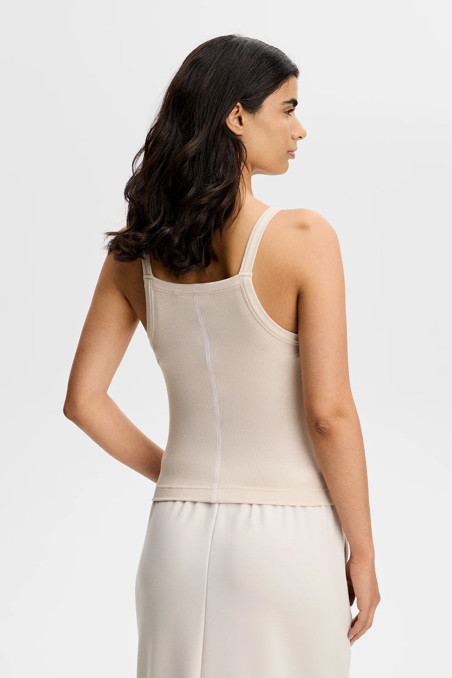 Meira Rib Tank Top / Moonbeam - Image 3