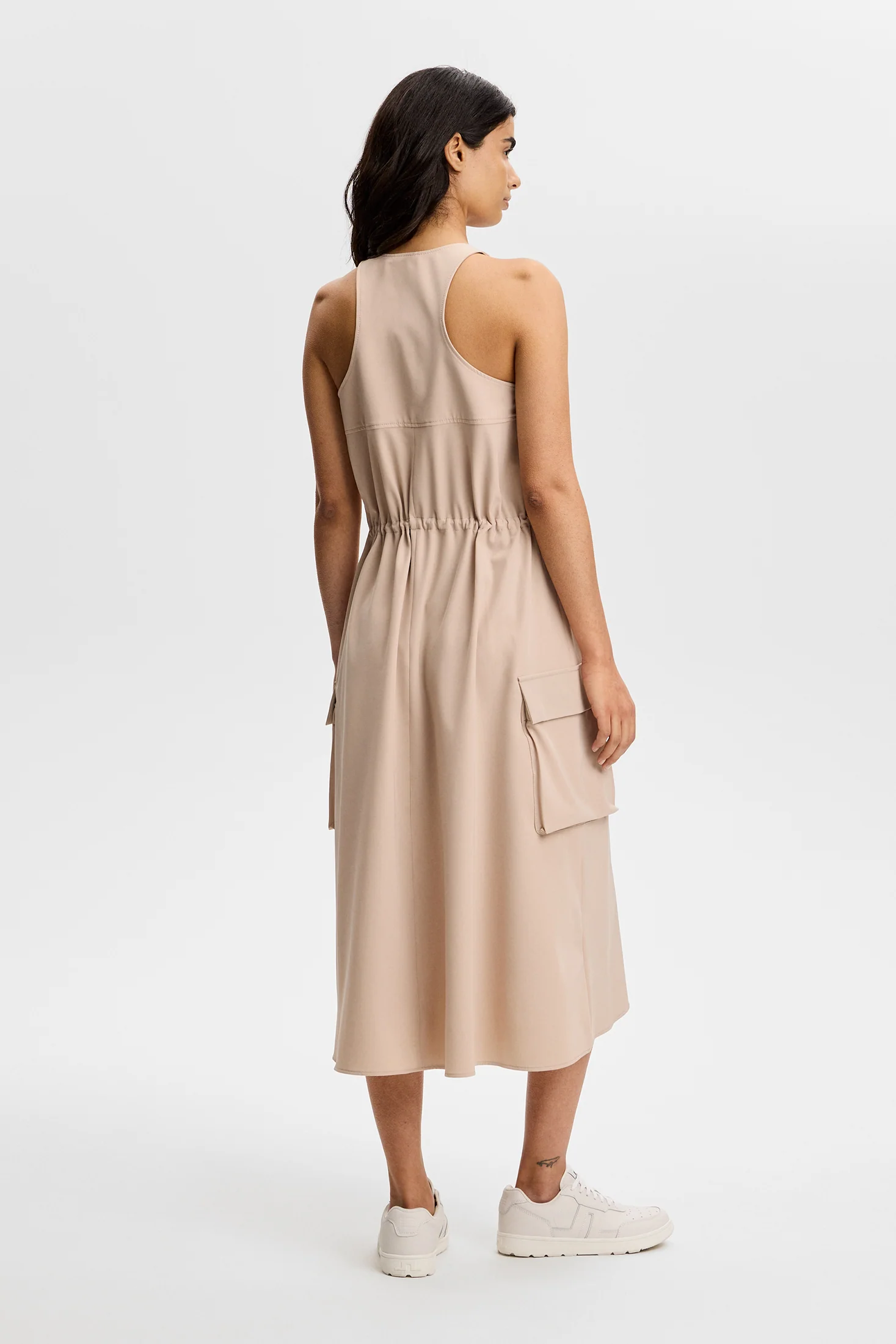 Merina Drape Dress / Moonbeam - Image 3